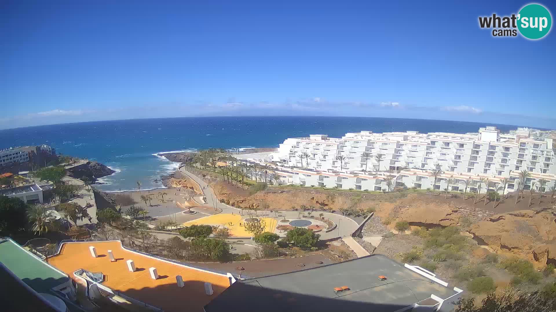 Live webcam Playa de Las Galgas – Playa Paraiso – La Gomera island – Adeje – Tenerife