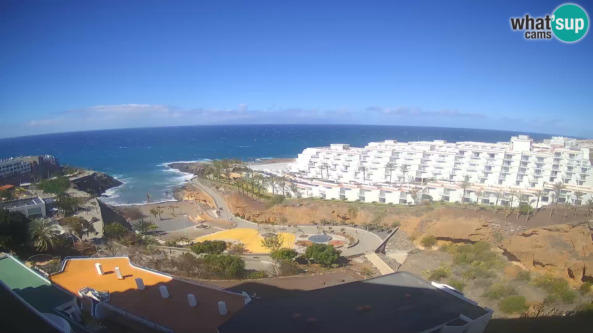 Live webcam Playa de Las Galgas – Playa Paraiso – La Gomera island – Adeje – Tenerife