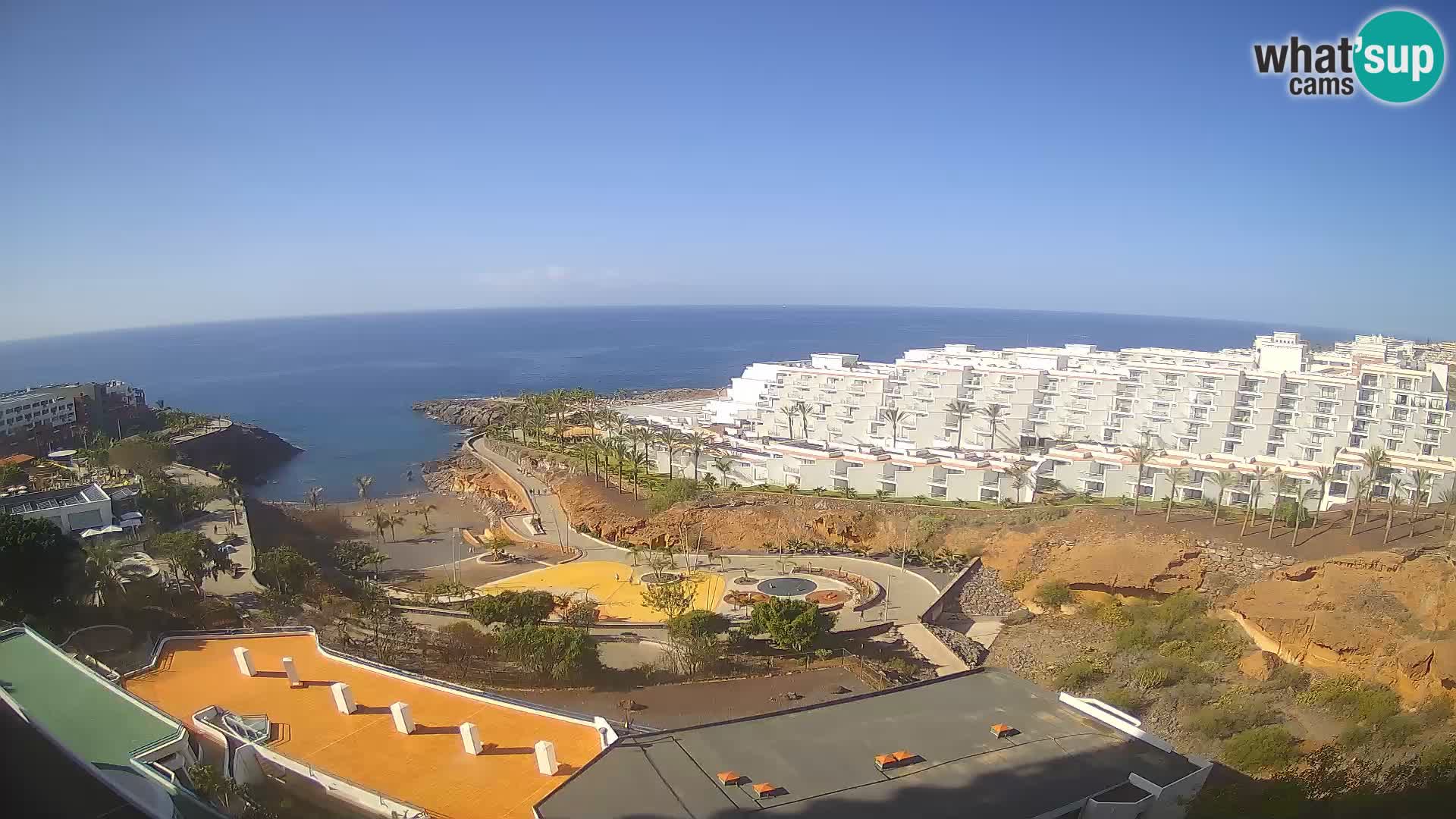 Spletna kamera v živo Las Galgas plaža – Playa Paraiso – otok La Gomera – Costa Adeje – Tenerife