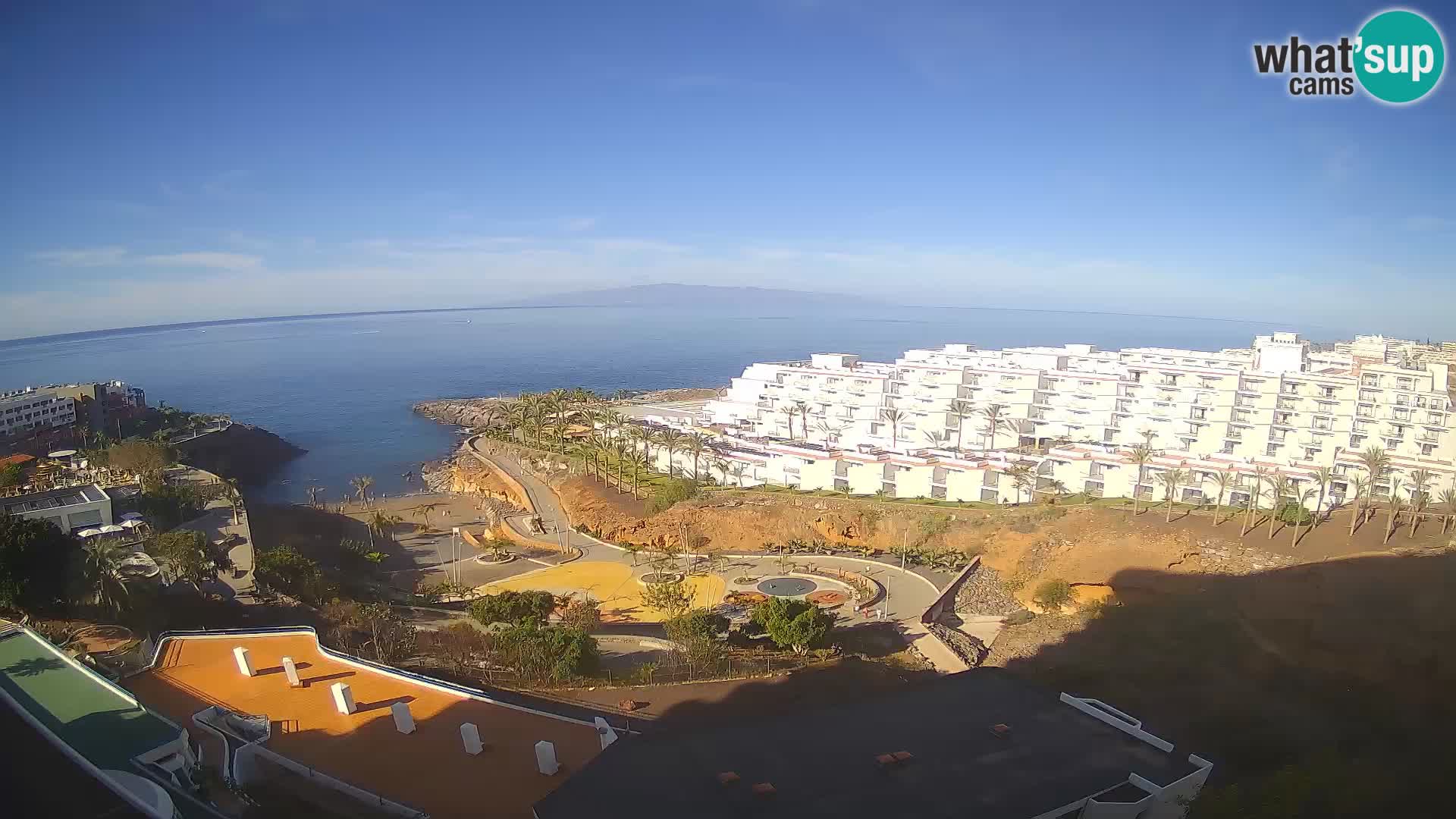 Spletna kamera v živo Las Galgas plaža – Playa Paraiso – otok La Gomera – Costa Adeje – Tenerife