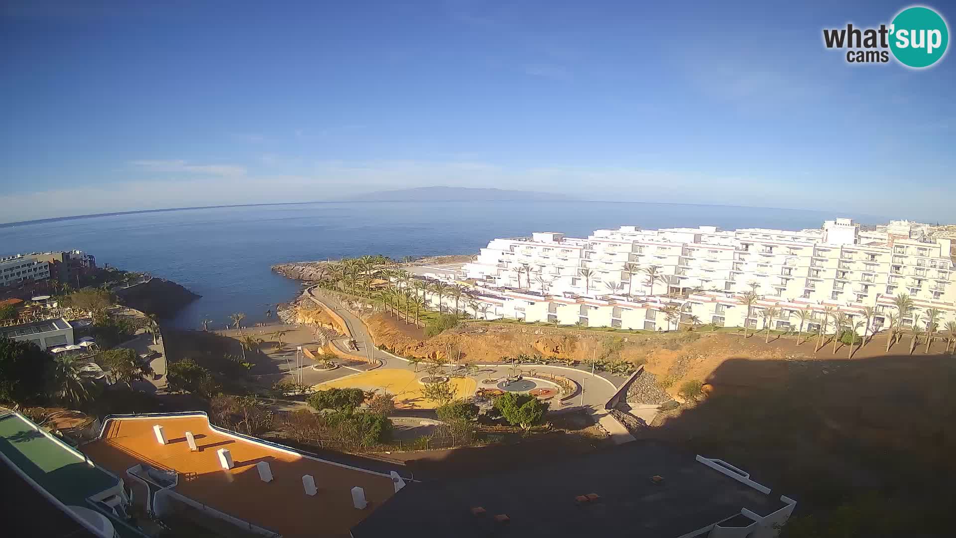 Spletna kamera v živo Las Galgas plaža – Playa Paraiso – otok La Gomera – Costa Adeje – Tenerife