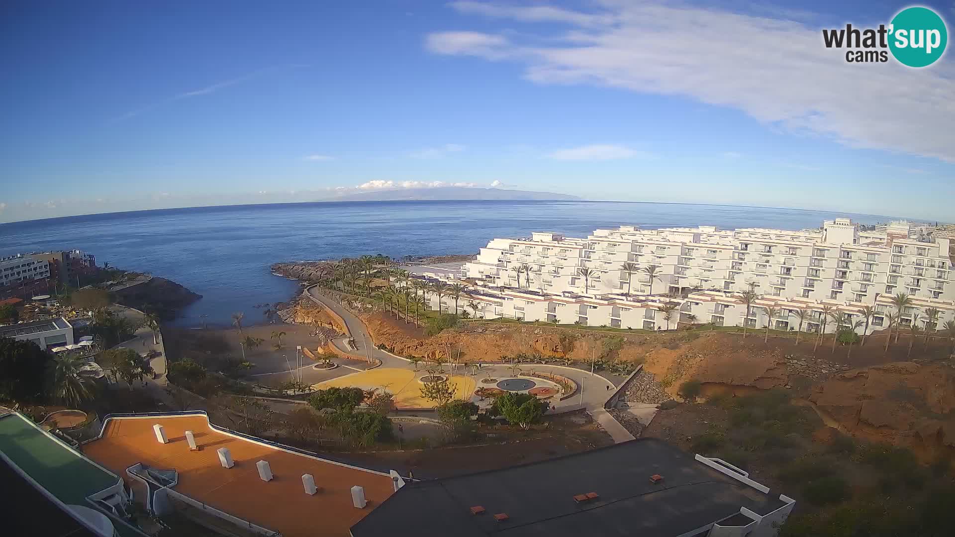 Live webcam Playa de Las Galgas – Playa Paraiso – La Gomera island – Adeje – Tenerife