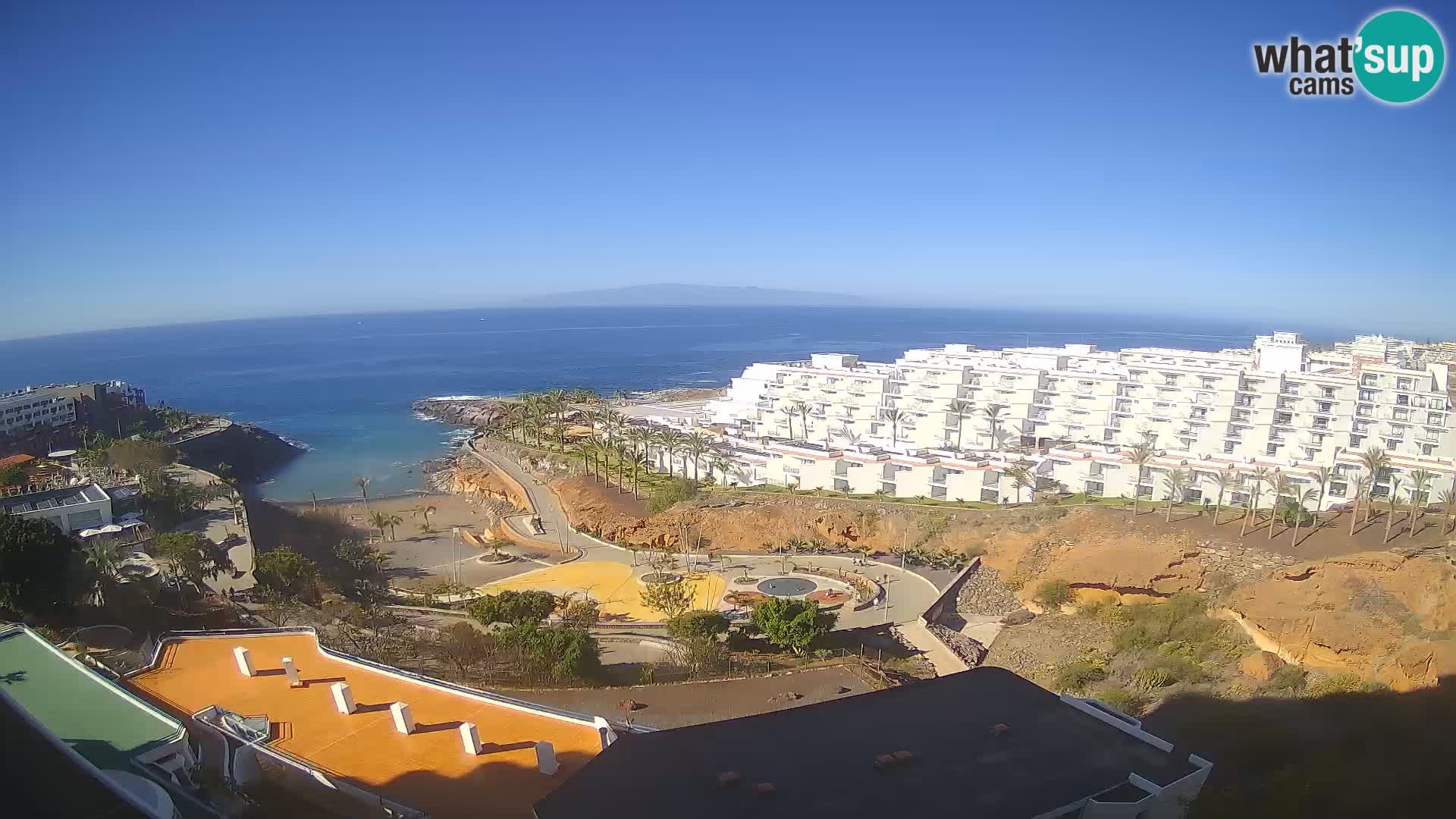 Live webcam Playa de Las Galgas – Playa Paraiso – La Gomera island – Adeje – Tenerife