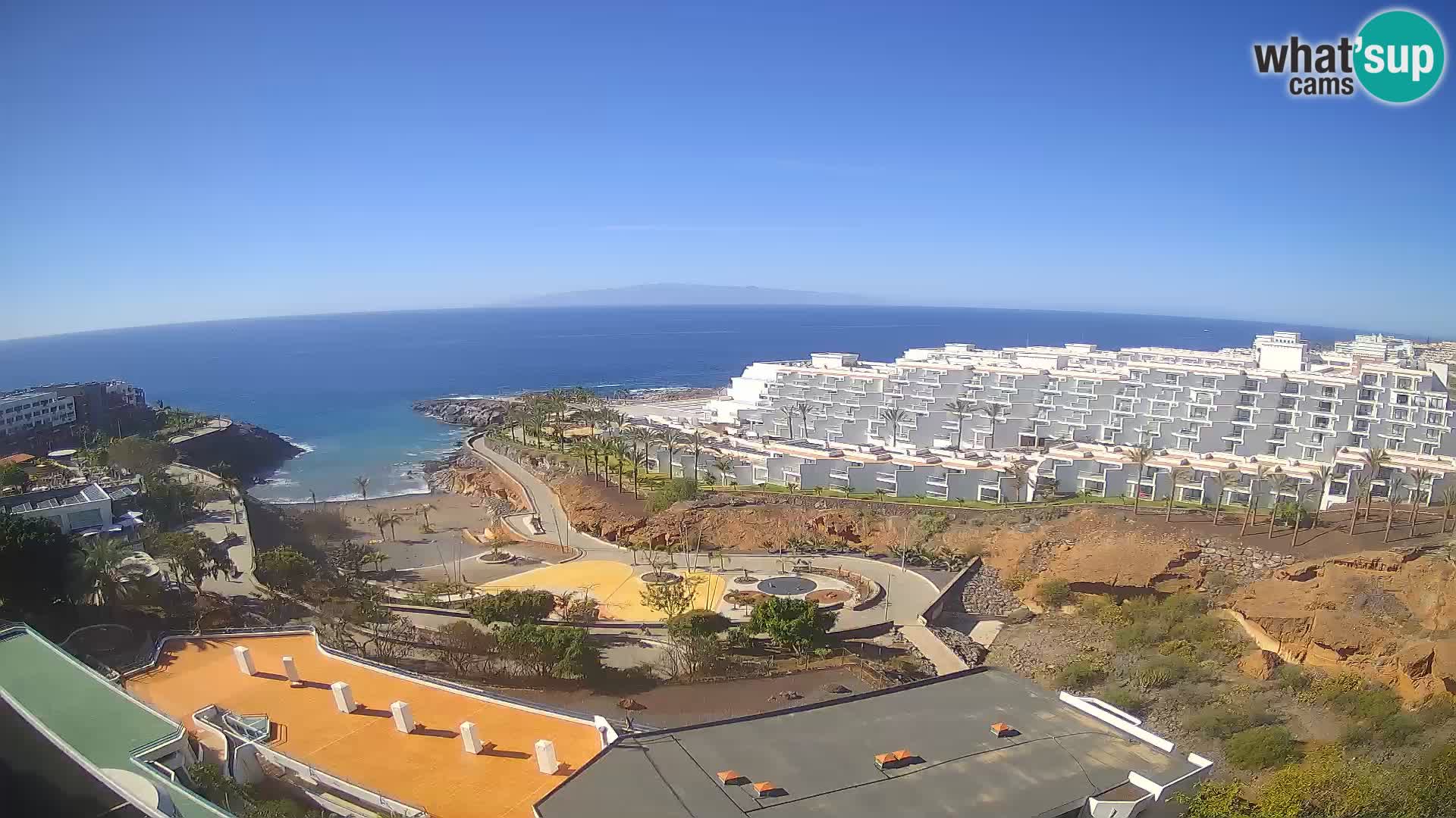 Live webcam Playa de Las Galgas – Playa Paraiso – La Gomera island – Adeje – Tenerife