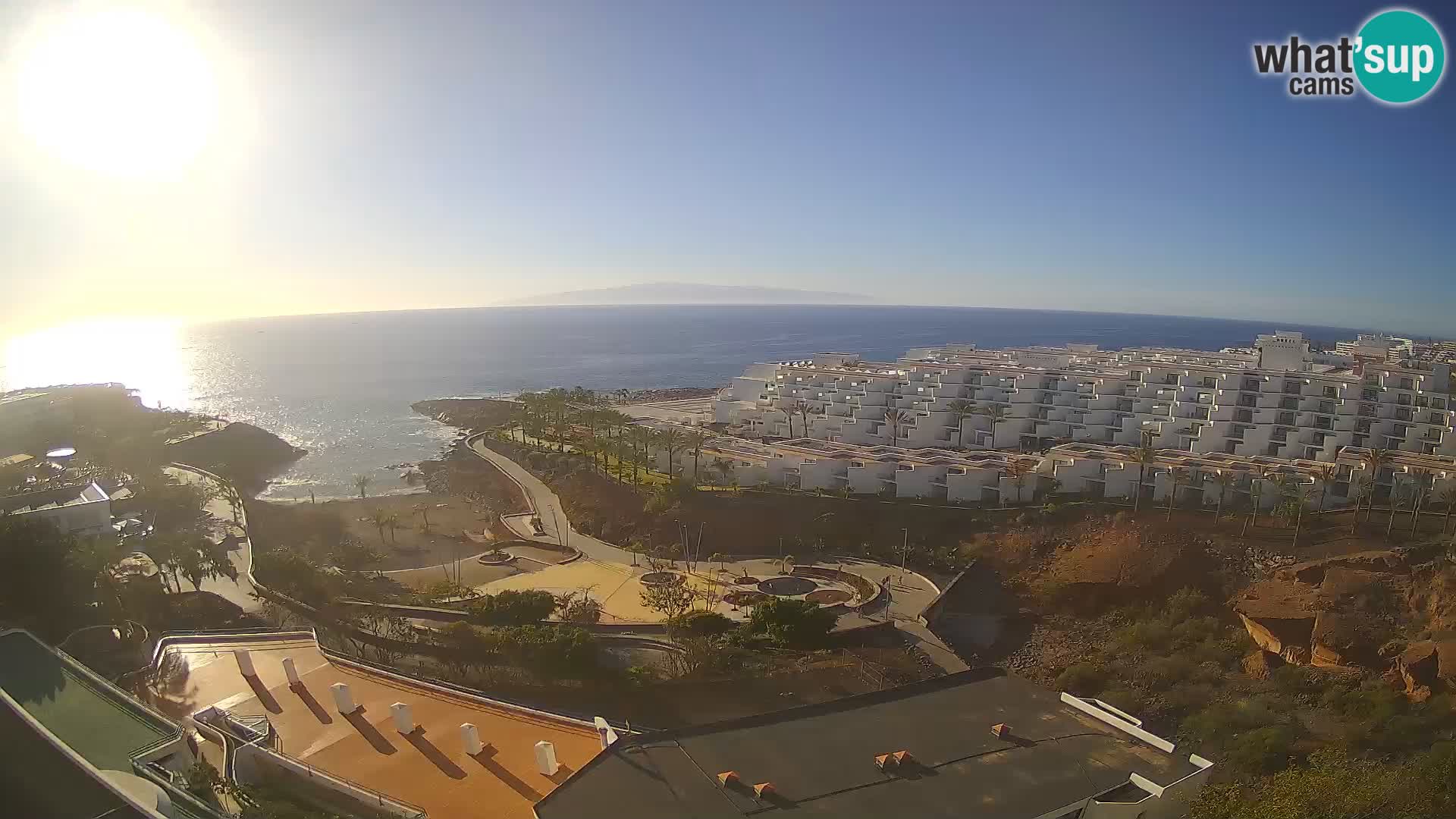 Live webcam Playa de Las Galgas – Playa Paraiso – La Gomera island – Adeje – Tenerife