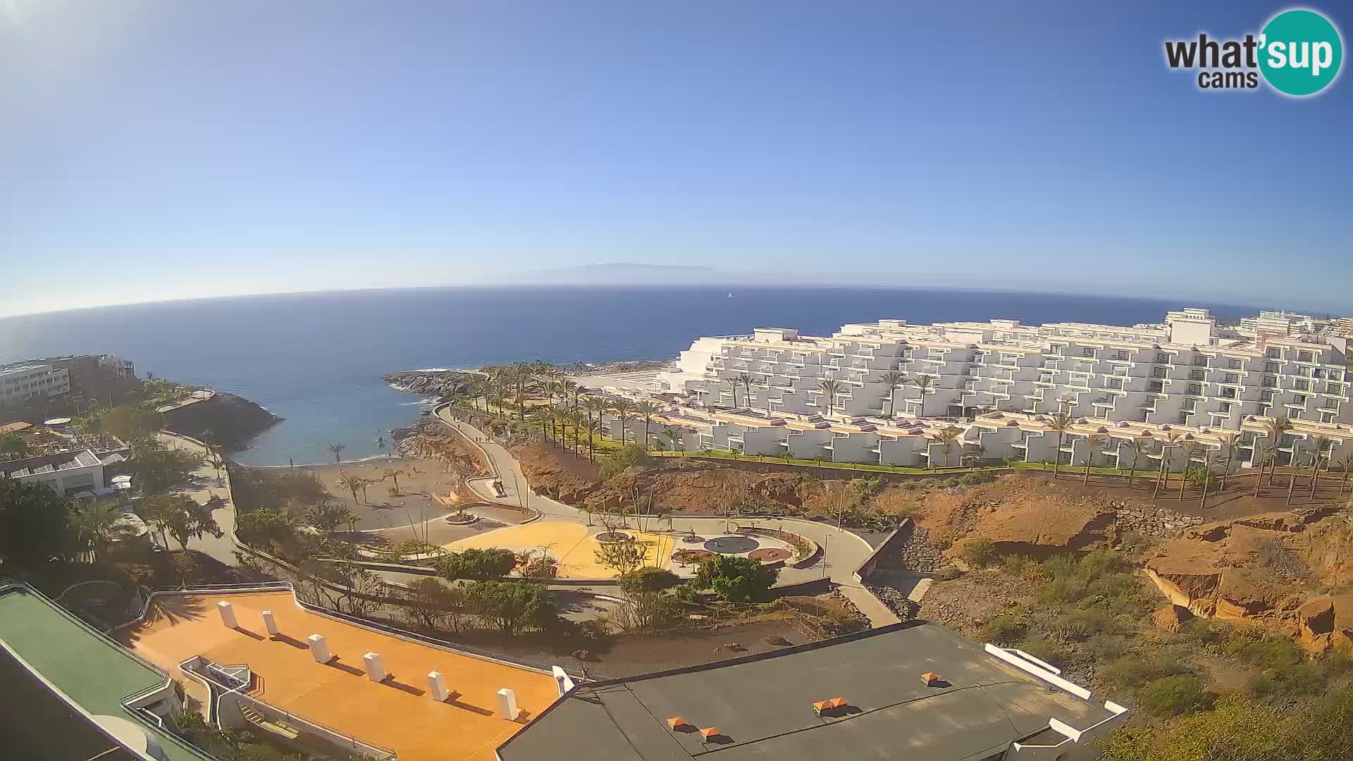 Live webcam Playa de Las Galgas – Playa Paraiso – La Gomera island – Adeje – Tenerife