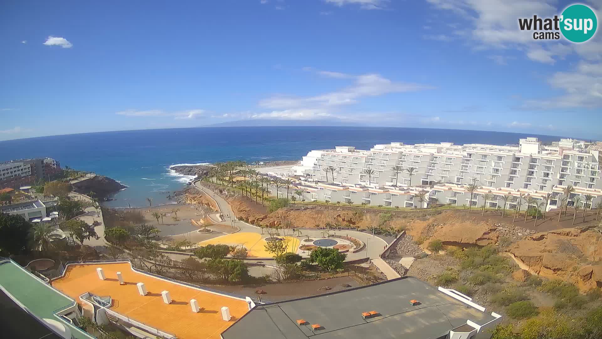 Spletna kamera v živo Las Galgas plaža – Playa Paraiso – otok La Gomera – Costa Adeje – Tenerife