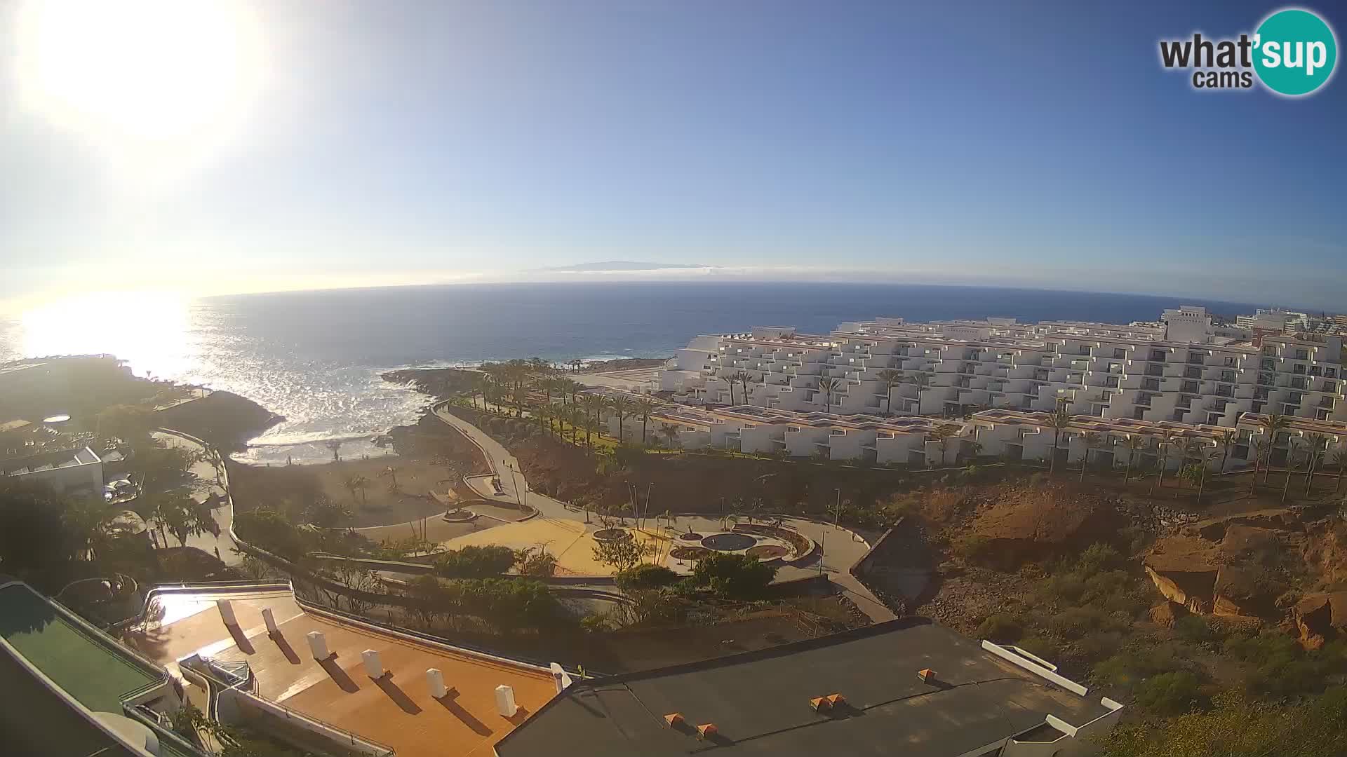 Spletna kamera v živo Las Galgas plaža – Playa Paraiso – otok La Gomera – Costa Adeje – Tenerife