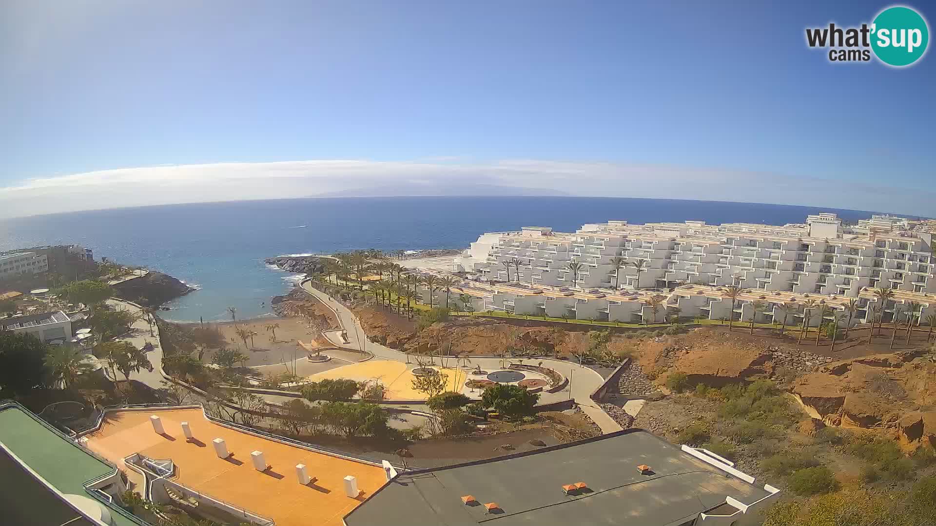 Spletna kamera v živo Las Galgas plaža – Playa Paraiso – otok La Gomera – Costa Adeje – Tenerife