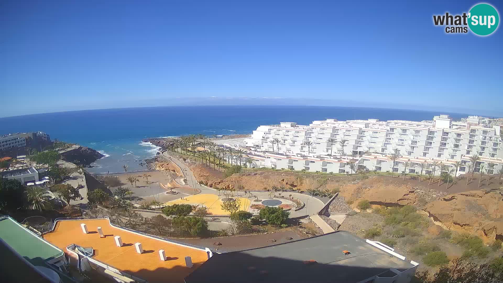 Spletna kamera v živo Las Galgas plaža – Playa Paraiso – otok La Gomera – Costa Adeje – Tenerife