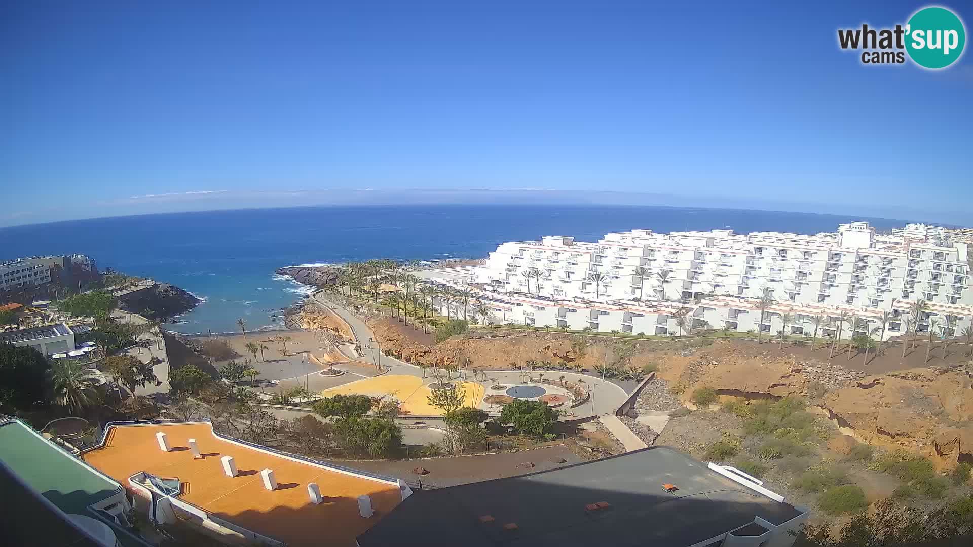 Live webcam Playa de Las Galgas – Playa Paraiso – La Gomera island – Adeje – Tenerife