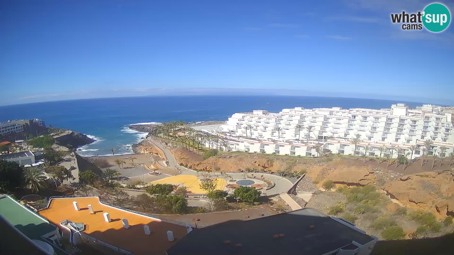 Live webcam Playa de Las Galgas – Playa Paraiso – La Gomera island – Adeje – Tenerife