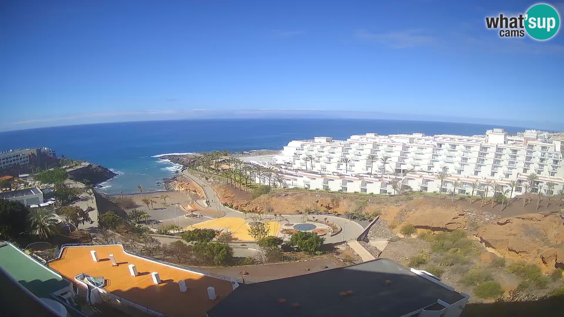 Live webcam Playa de Las Galgas – Playa Paraiso – La Gomera island – Adeje – Tenerife