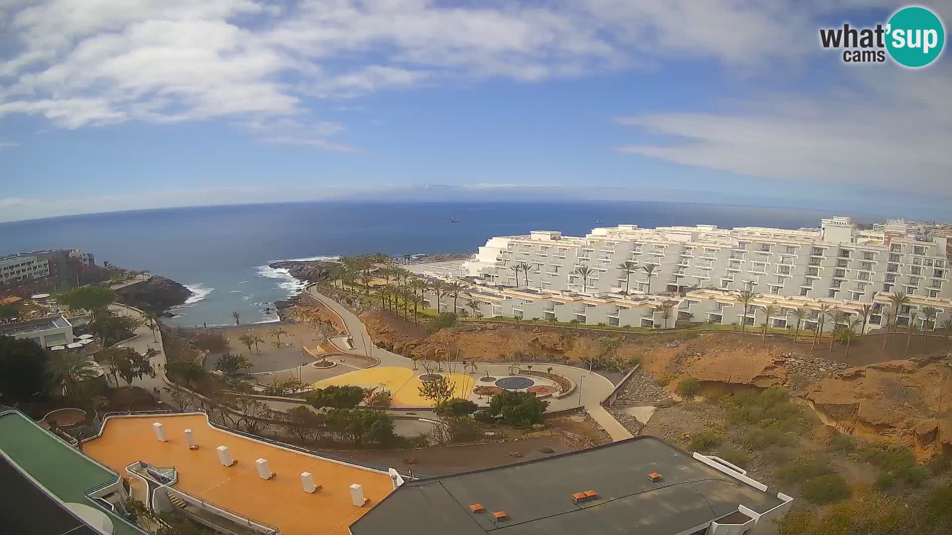 Live webcam Playa de Las Galgas – Playa Paraiso – La Gomera island – Adeje – Tenerife