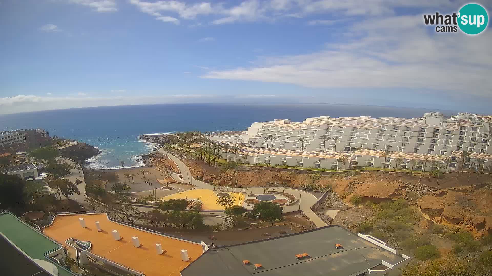 Spletna kamera v živo Las Galgas plaža – Playa Paraiso – otok La Gomera – Costa Adeje – Tenerife