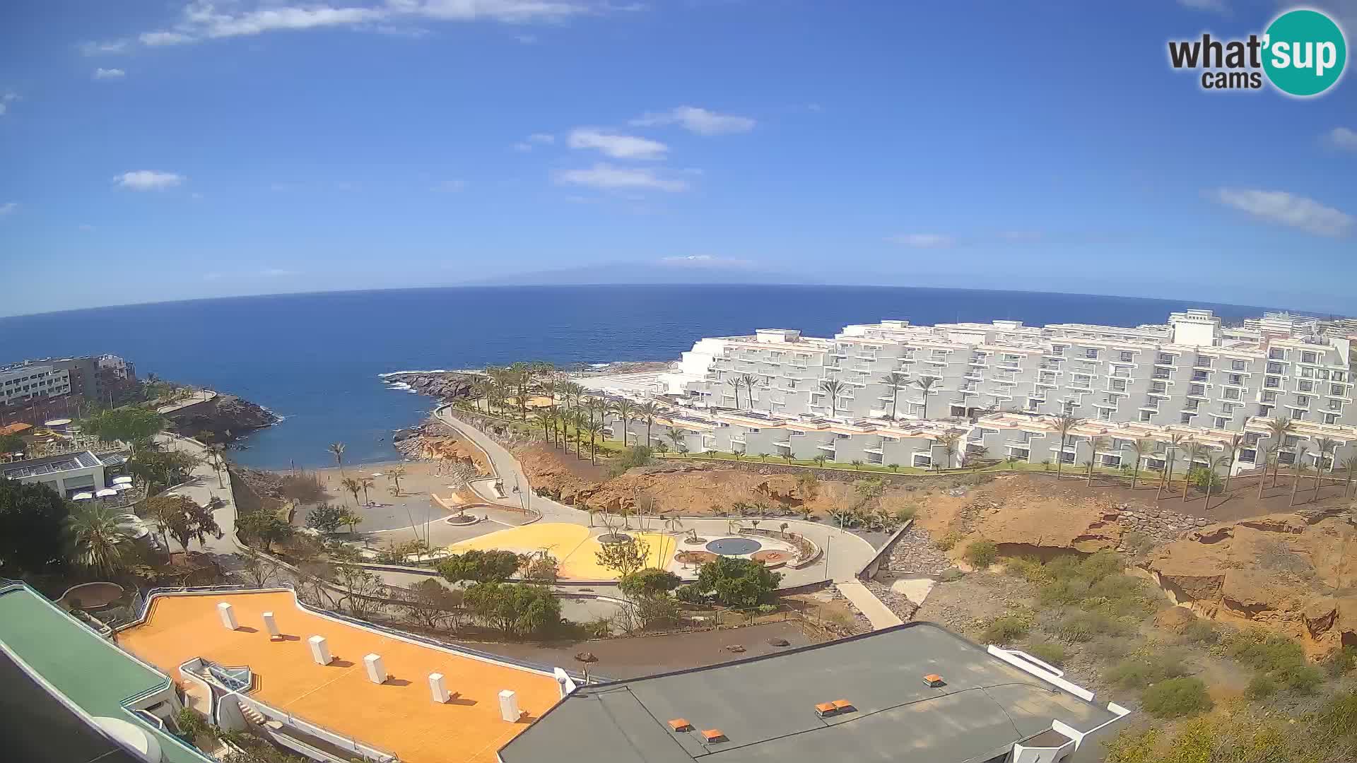 Live webcam Playa de Las Galgas – Playa Paraiso – La Gomera island – Adeje – Tenerife