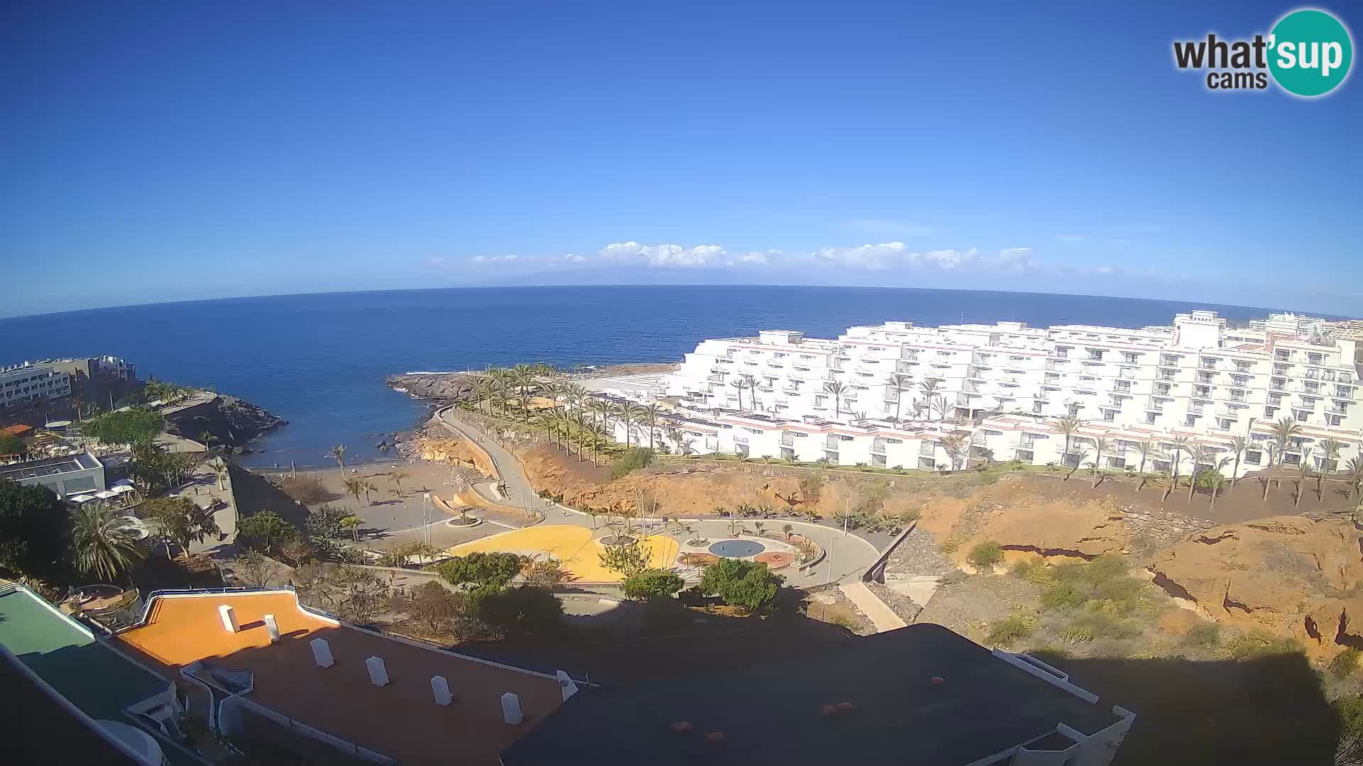 Spletna kamera v živo Las Galgas plaža – Playa Paraiso – otok La Gomera – Costa Adeje – Tenerife