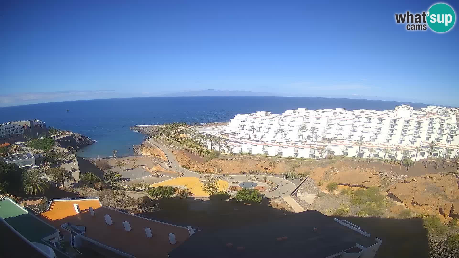 Live webcam Playa de Las Galgas – Playa Paraiso – La Gomera island – Adeje – Tenerife