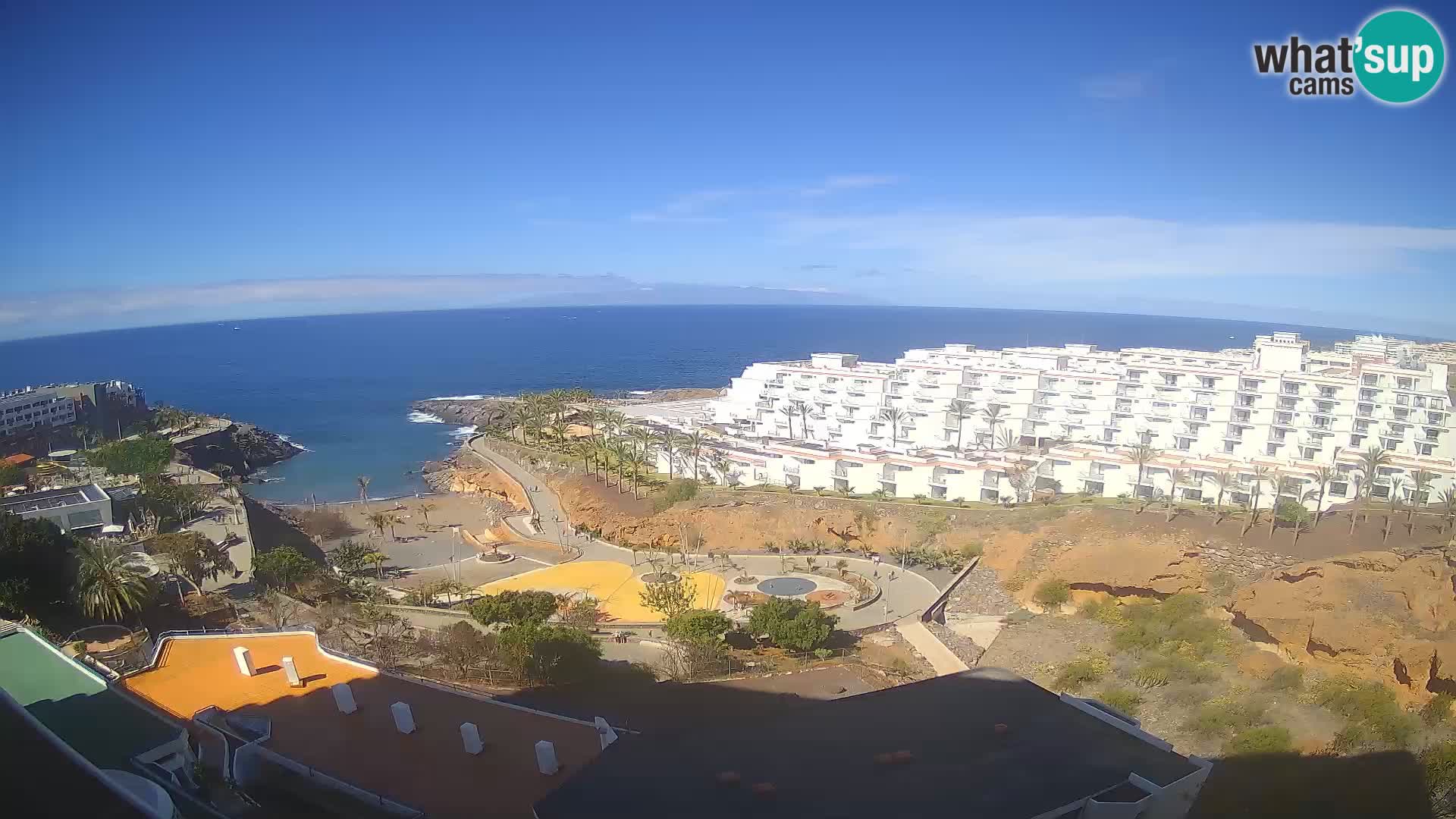 Live webcam Playa de Las Galgas – Playa Paraiso – La Gomera island – Adeje – Tenerife