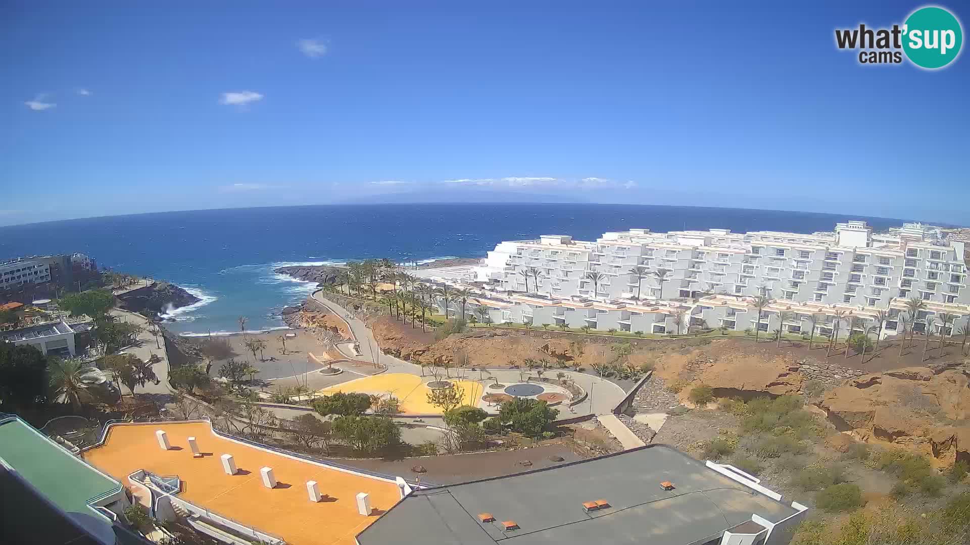 Live webcam Playa de Las Galgas – Playa Paraiso – La Gomera island – Adeje – Tenerife