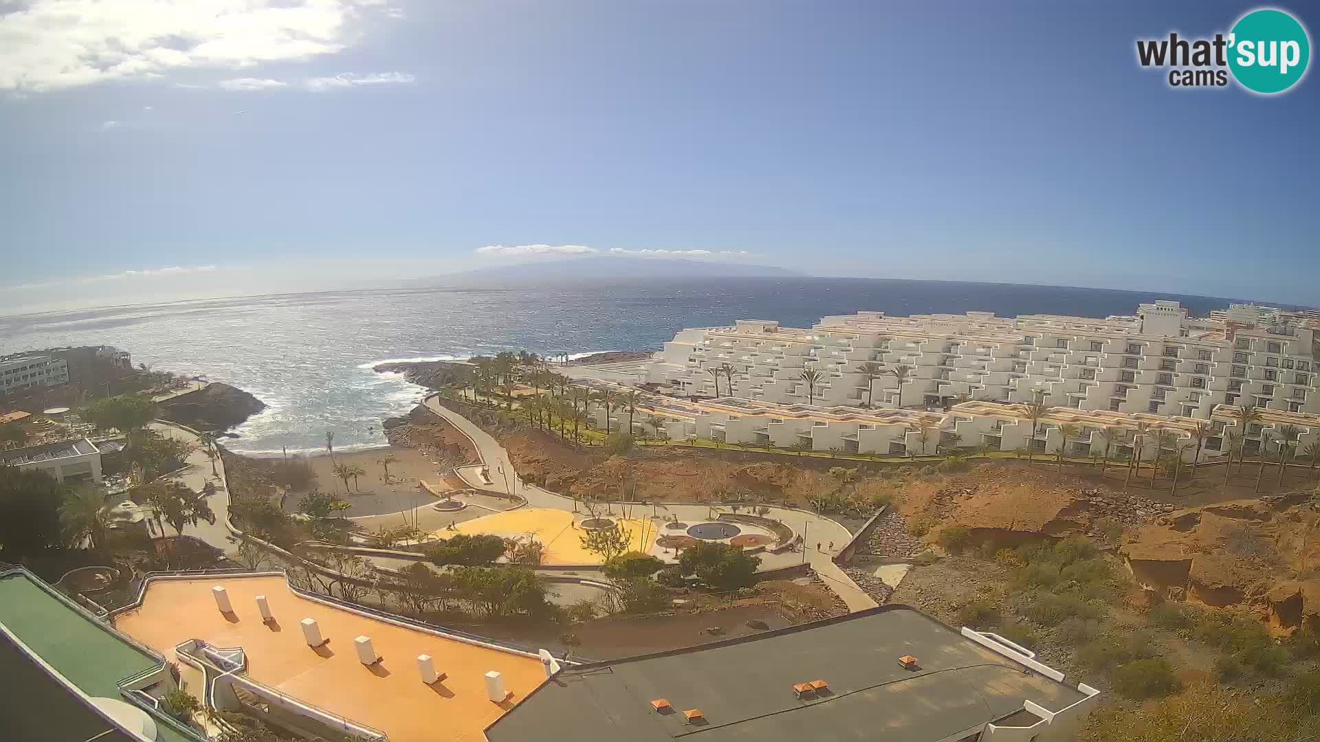 Live webcam Playa de Las Galgas – Playa Paraiso – La Gomera island – Adeje – Tenerife