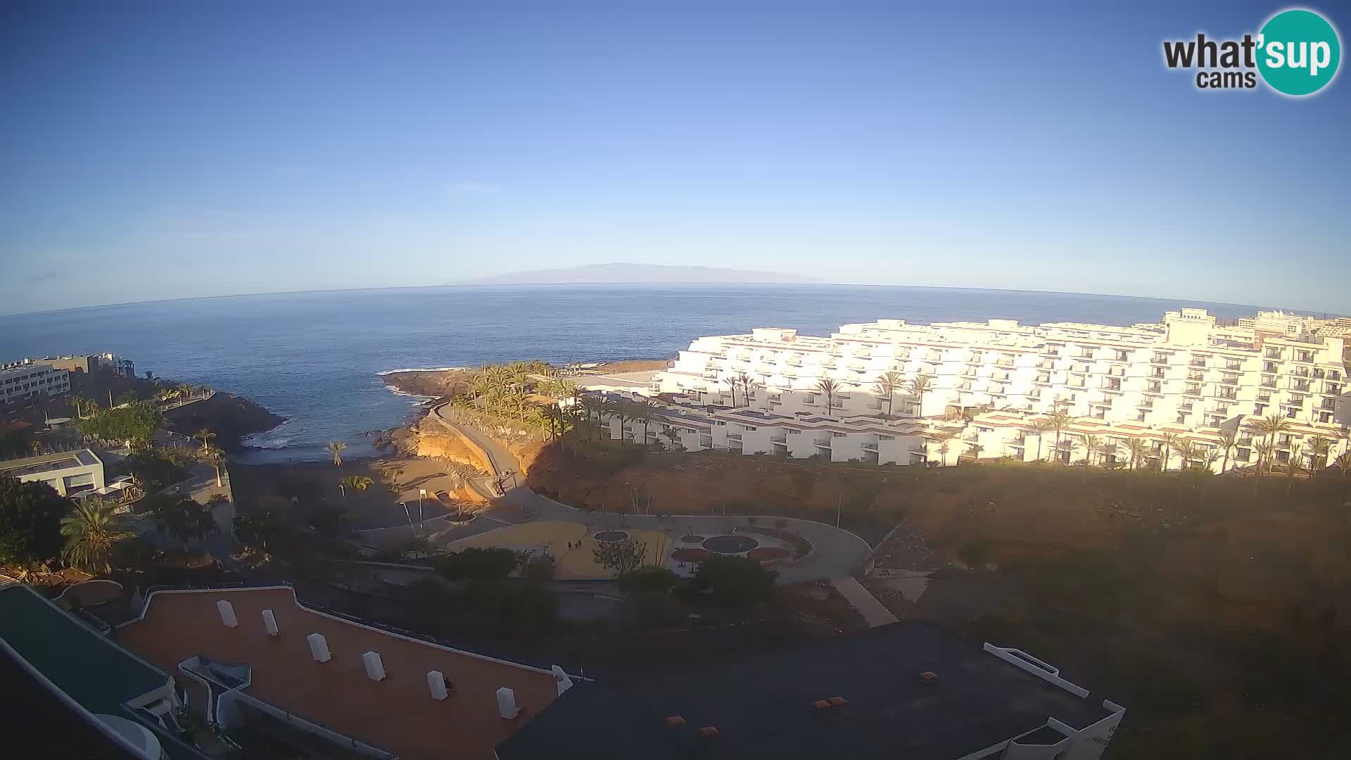 Live webcam Playa de Las Galgas – Playa Paraiso – La Gomera island – Adeje – Tenerife