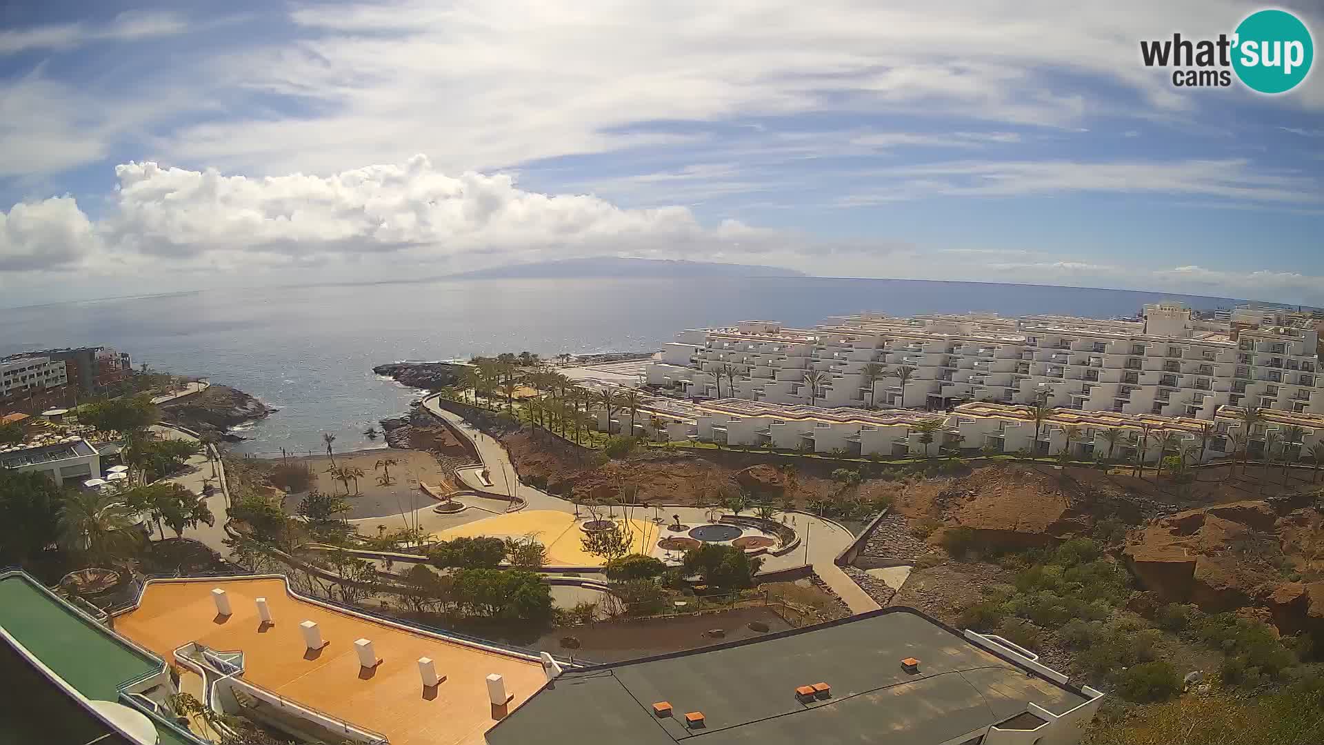 Live webcam Playa de Las Galgas – Playa Paraiso – La Gomera island – Adeje – Tenerife
