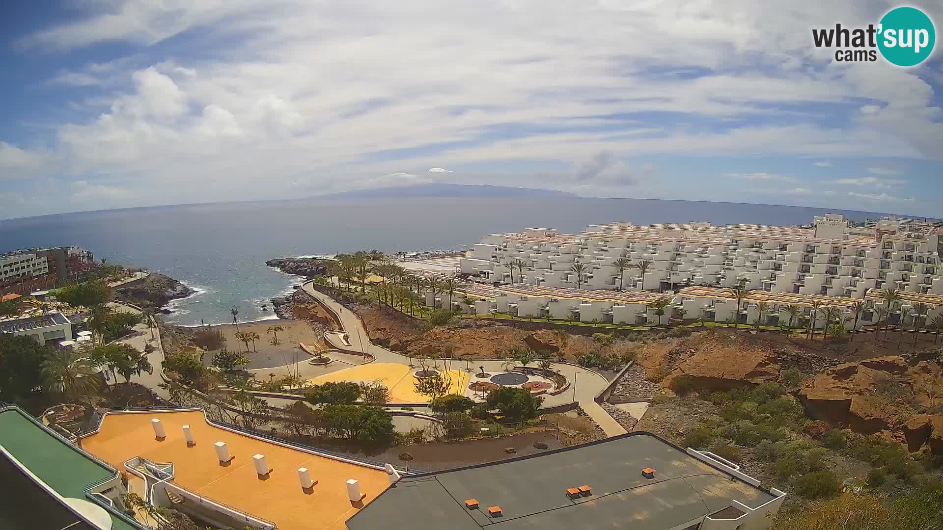 Live webcam Playa de Las Galgas – Playa Paraiso – La Gomera island – Adeje – Tenerife