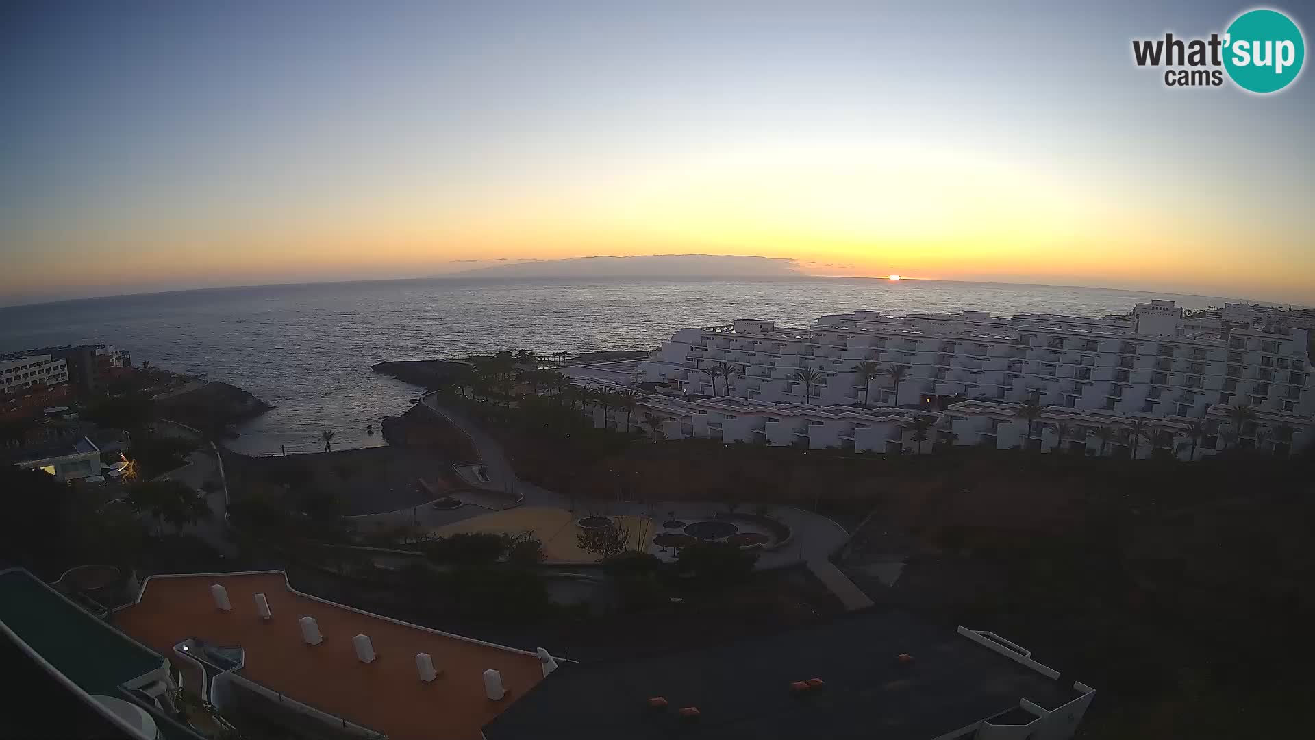 Live webcam Playa de Las Galgas – Playa Paraiso – La Gomera island – Adeje – Tenerife