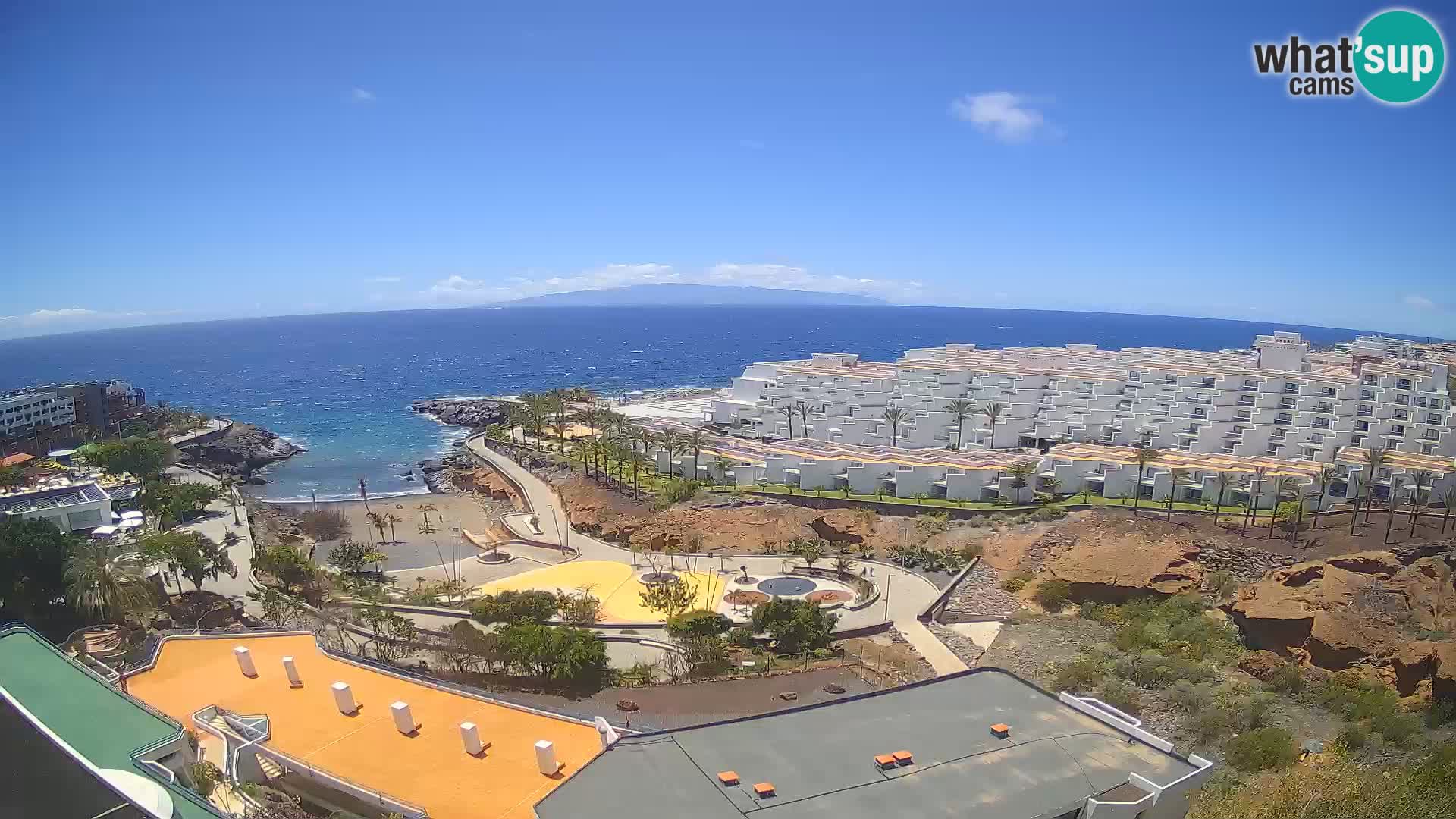 Spletna kamera v živo Las Galgas plaža – Playa Paraiso – otok La Gomera – Costa Adeje – Tenerife