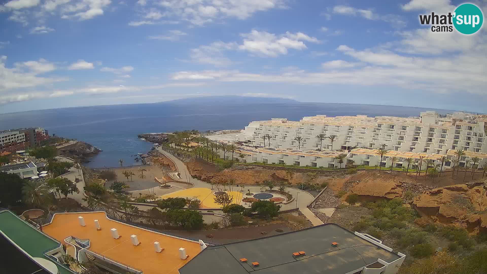 Spletna kamera v živo Las Galgas plaža – Playa Paraiso – otok La Gomera – Costa Adeje – Tenerife