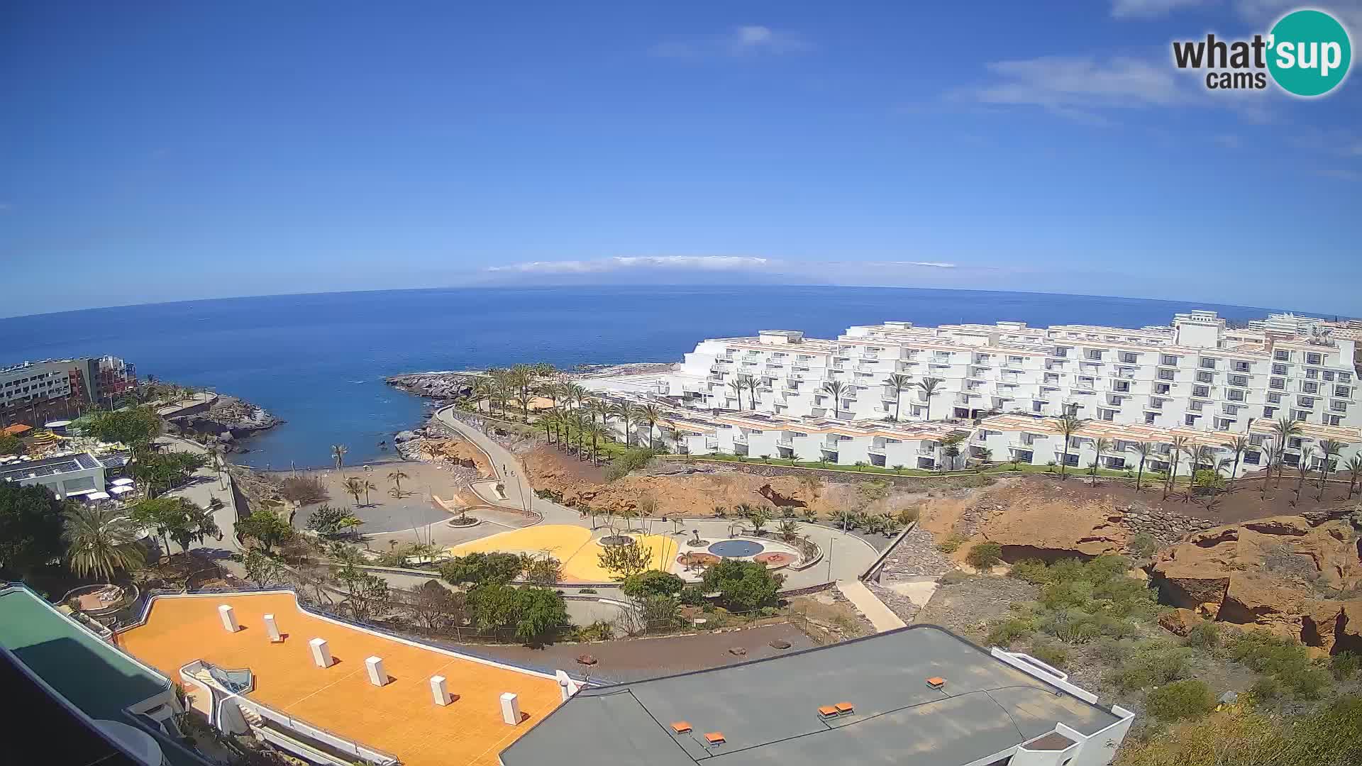 Spletna kamera v živo Las Galgas plaža – Playa Paraiso – otok La Gomera – Costa Adeje – Tenerife