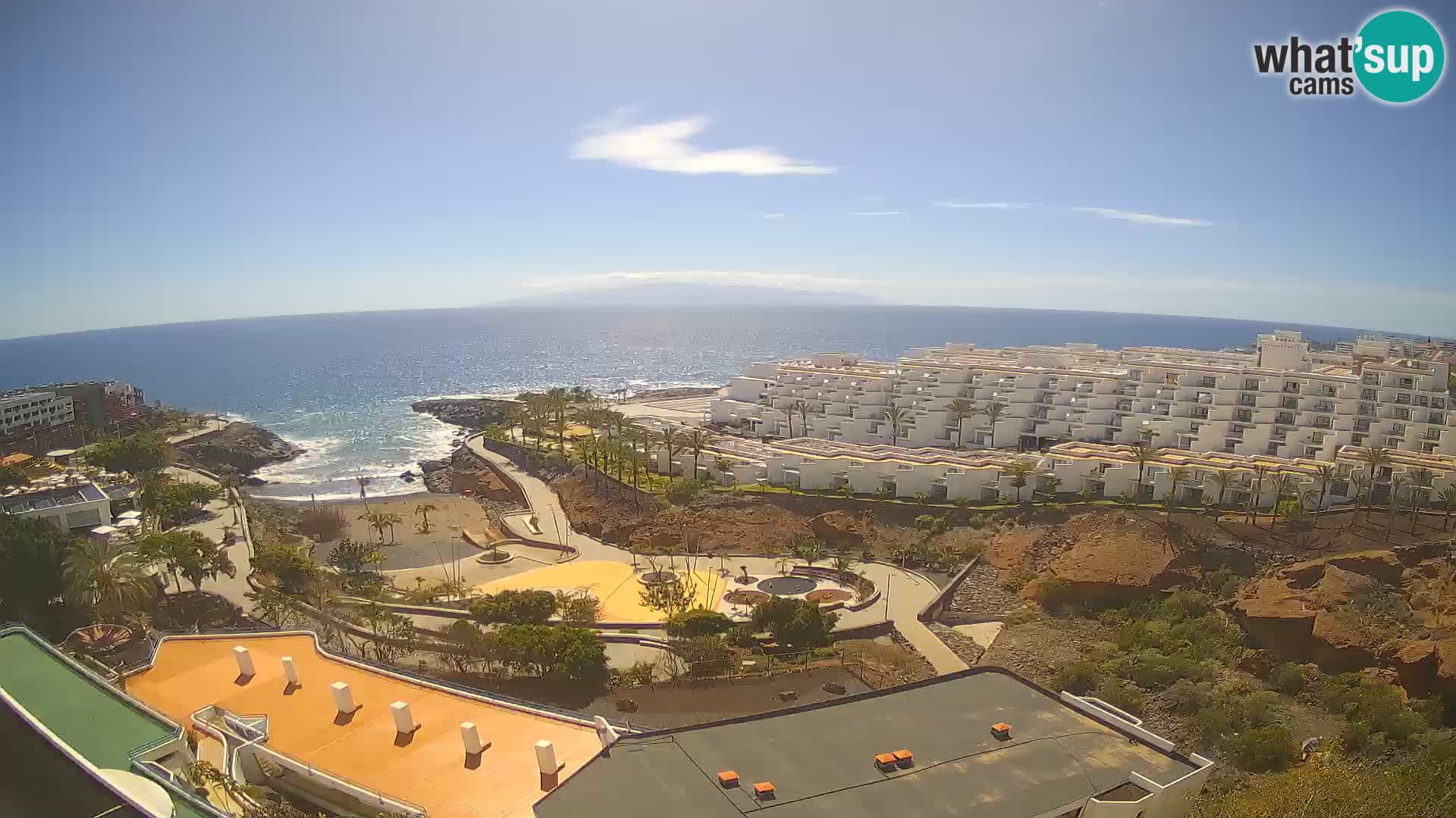 Spletna kamera v živo Las Galgas plaža – Playa Paraiso – otok La Gomera – Costa Adeje – Tenerife