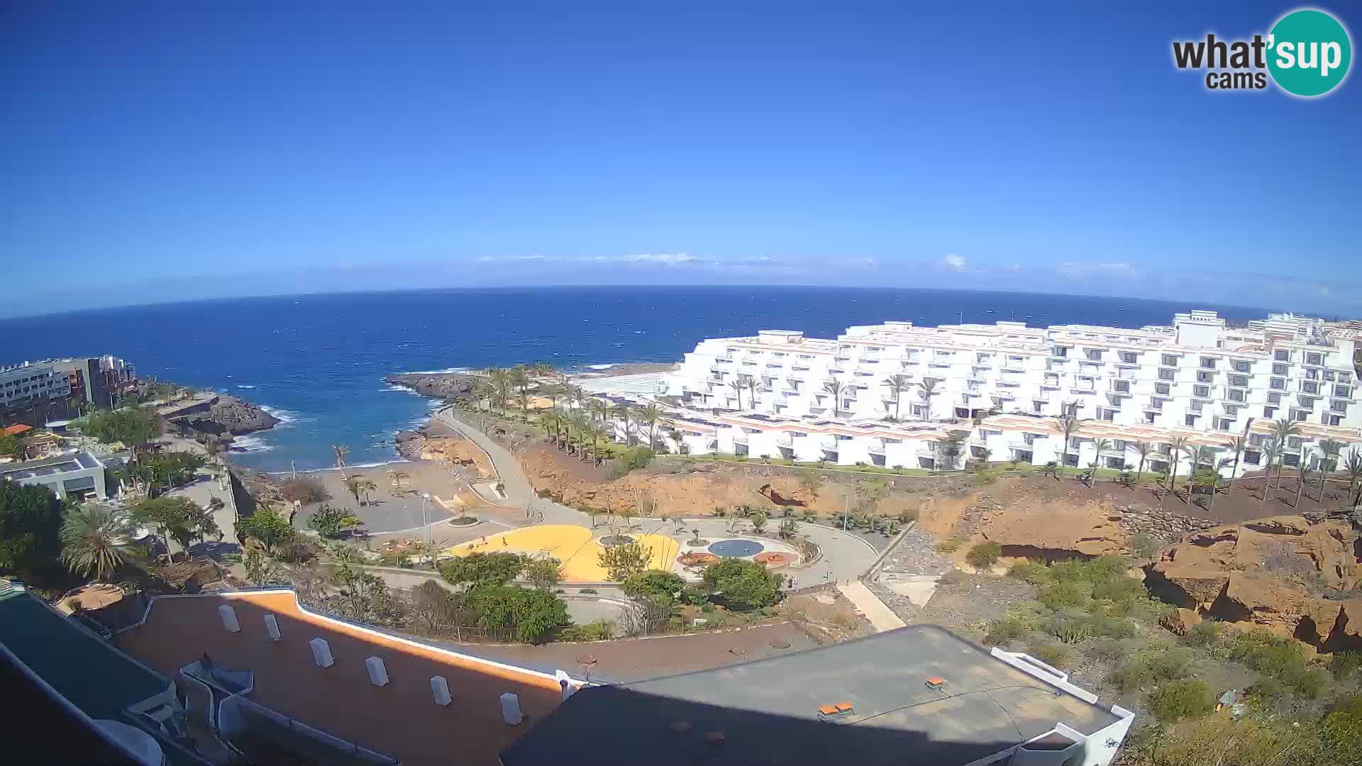 Live webcam Playa de Las Galgas – Playa Paraiso – La Gomera island – Adeje – Tenerife