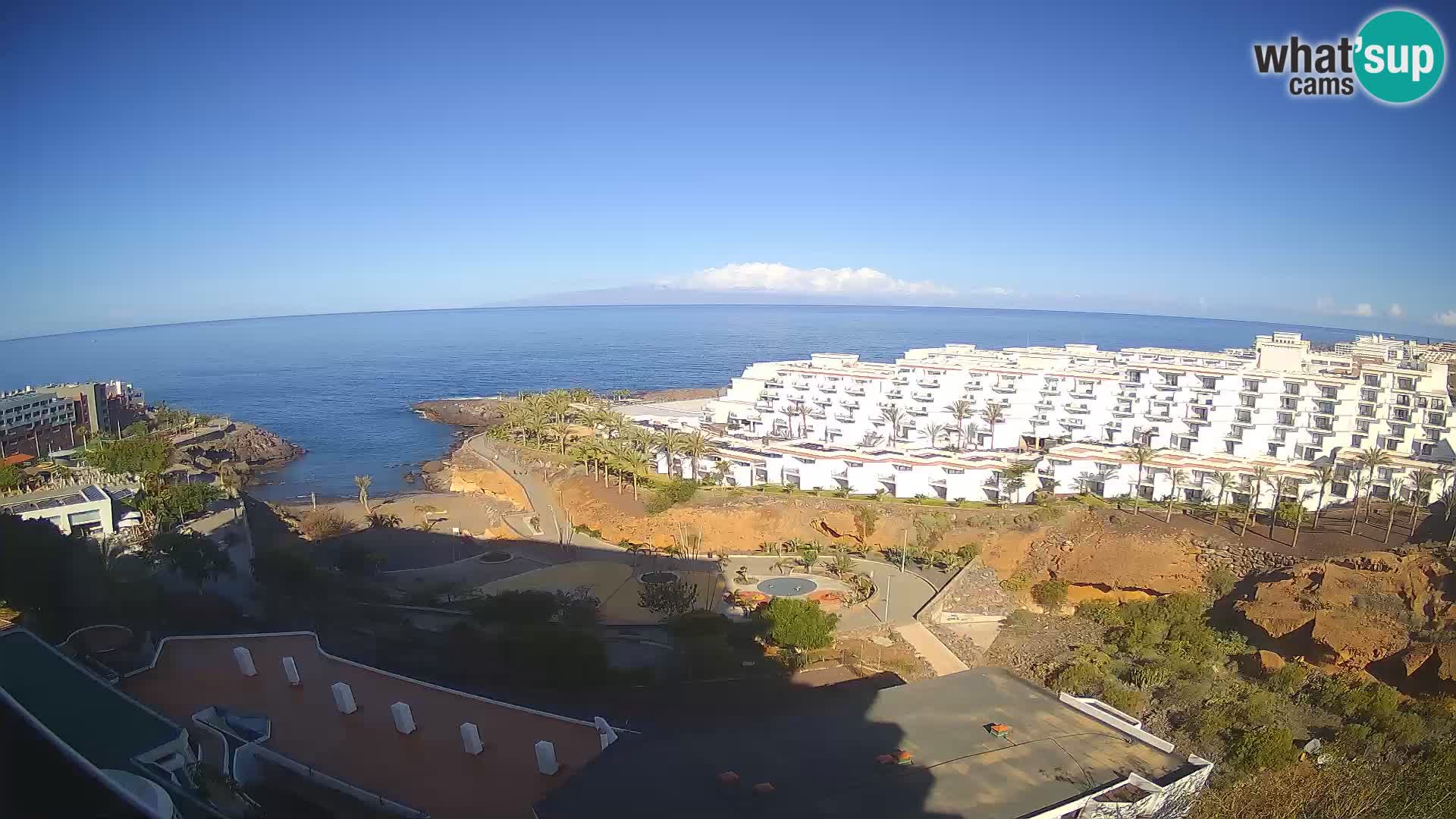 Live webcam Playa de Las Galgas – Playa Paraiso – La Gomera island – Adeje – Tenerife