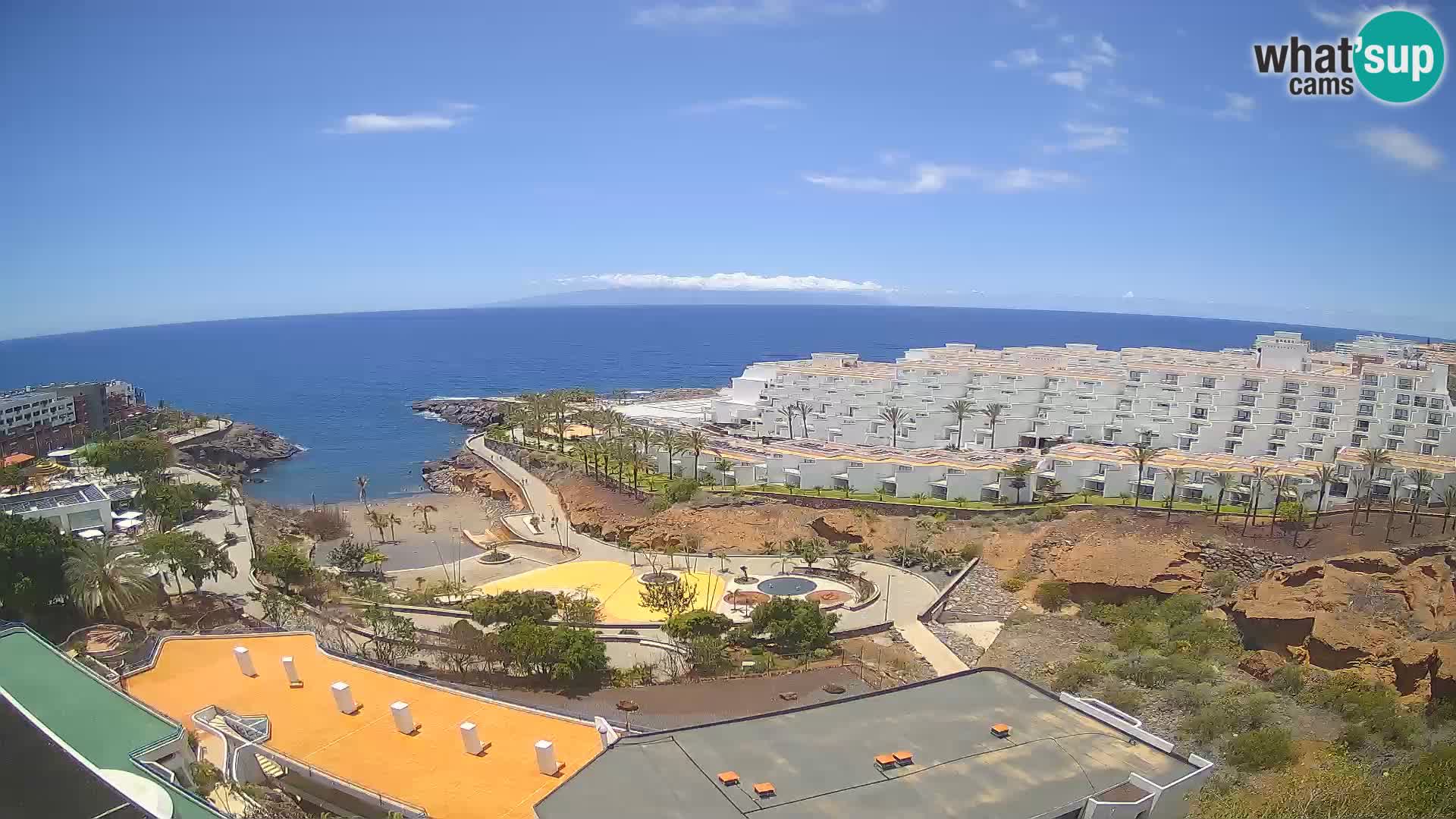 Spletna kamera v živo Las Galgas plaža – Playa Paraiso – otok La Gomera – Costa Adeje – Tenerife