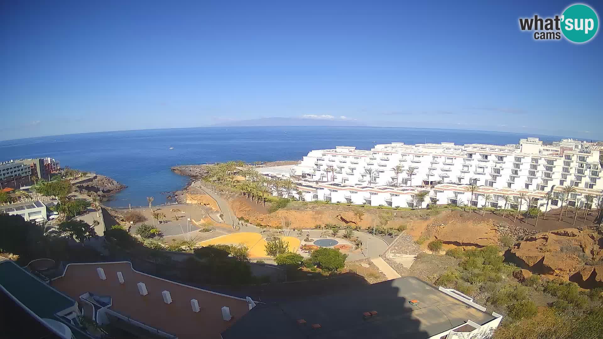 Spletna kamera v živo Las Galgas plaža – Playa Paraiso – otok La Gomera – Costa Adeje – Tenerife