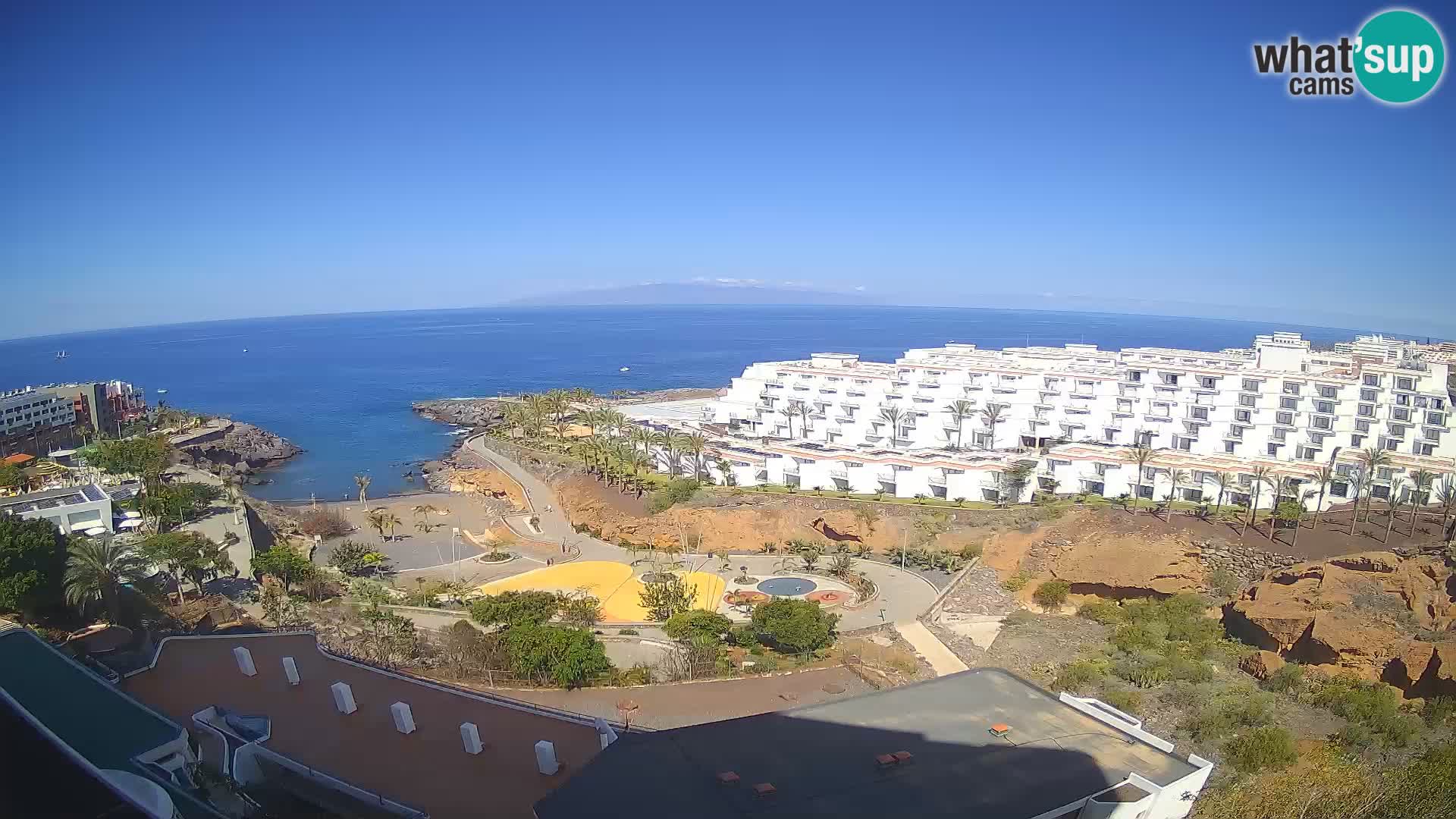 Spletna kamera v živo Las Galgas plaža – Playa Paraiso – otok La Gomera – Costa Adeje – Tenerife