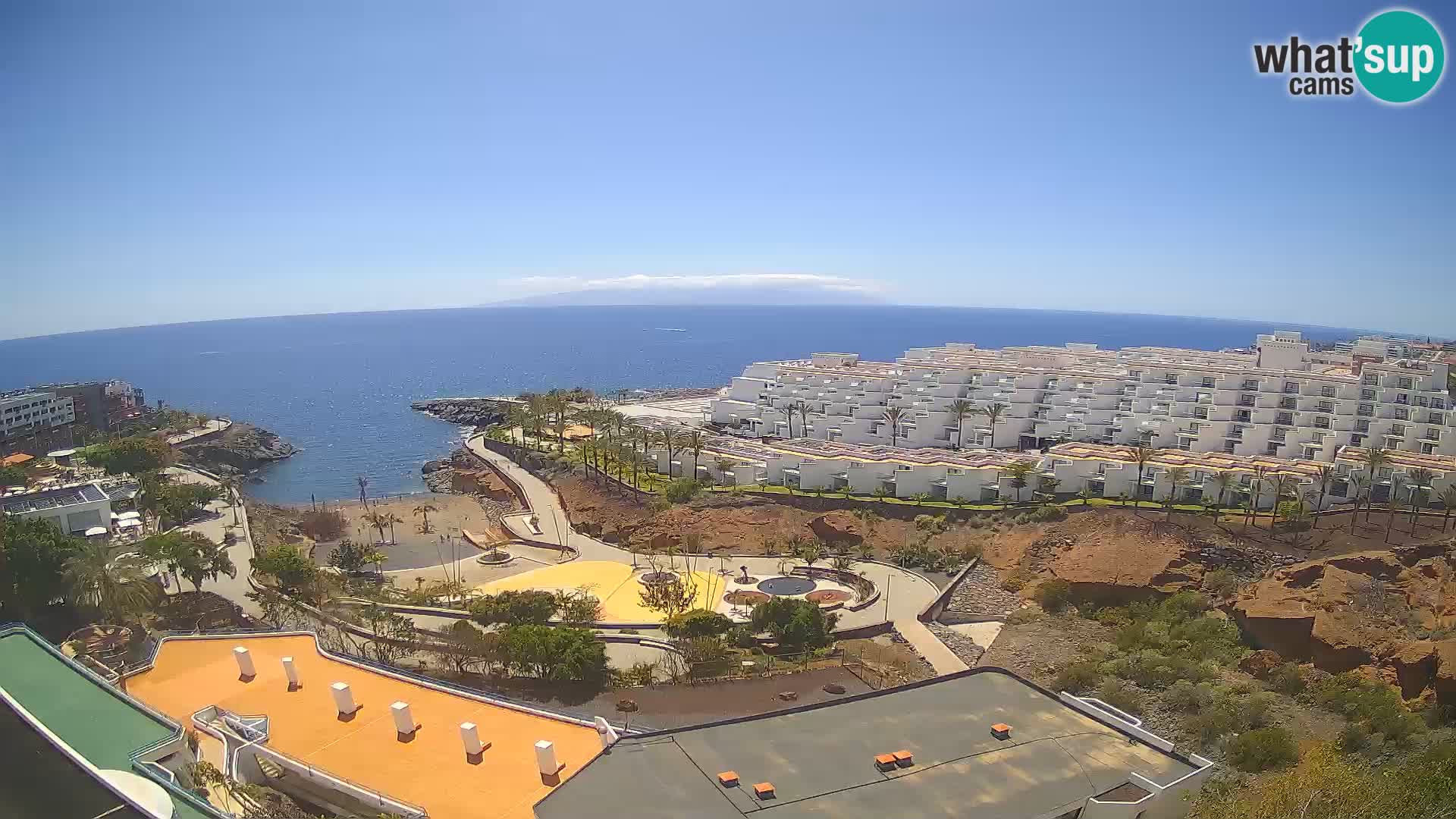 Live webcam Playa de Las Galgas – Playa Paraiso – La Gomera island – Adeje – Tenerife