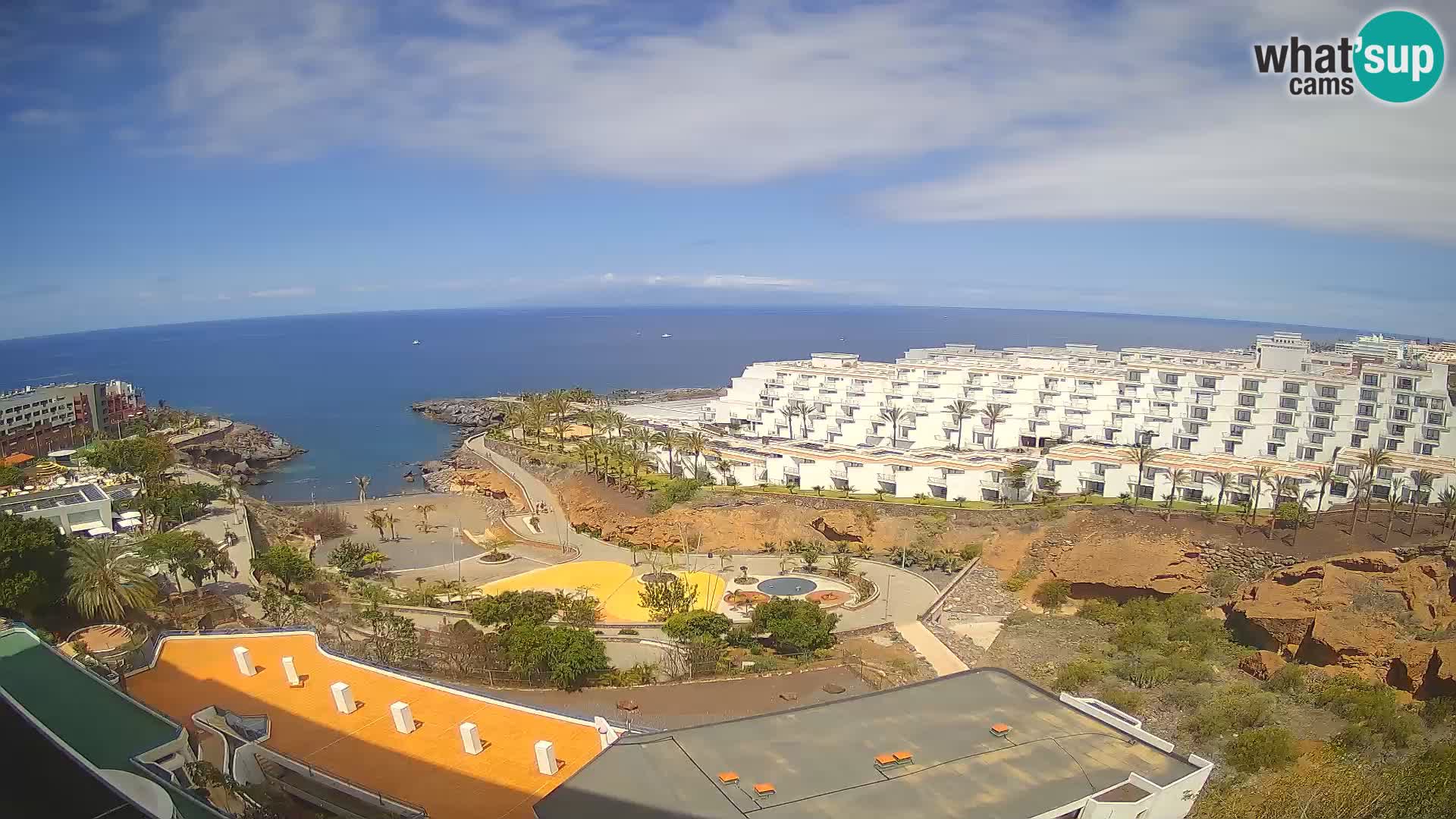 Live webcam Playa de Las Galgas – Playa Paraiso – La Gomera island – Adeje – Tenerife
