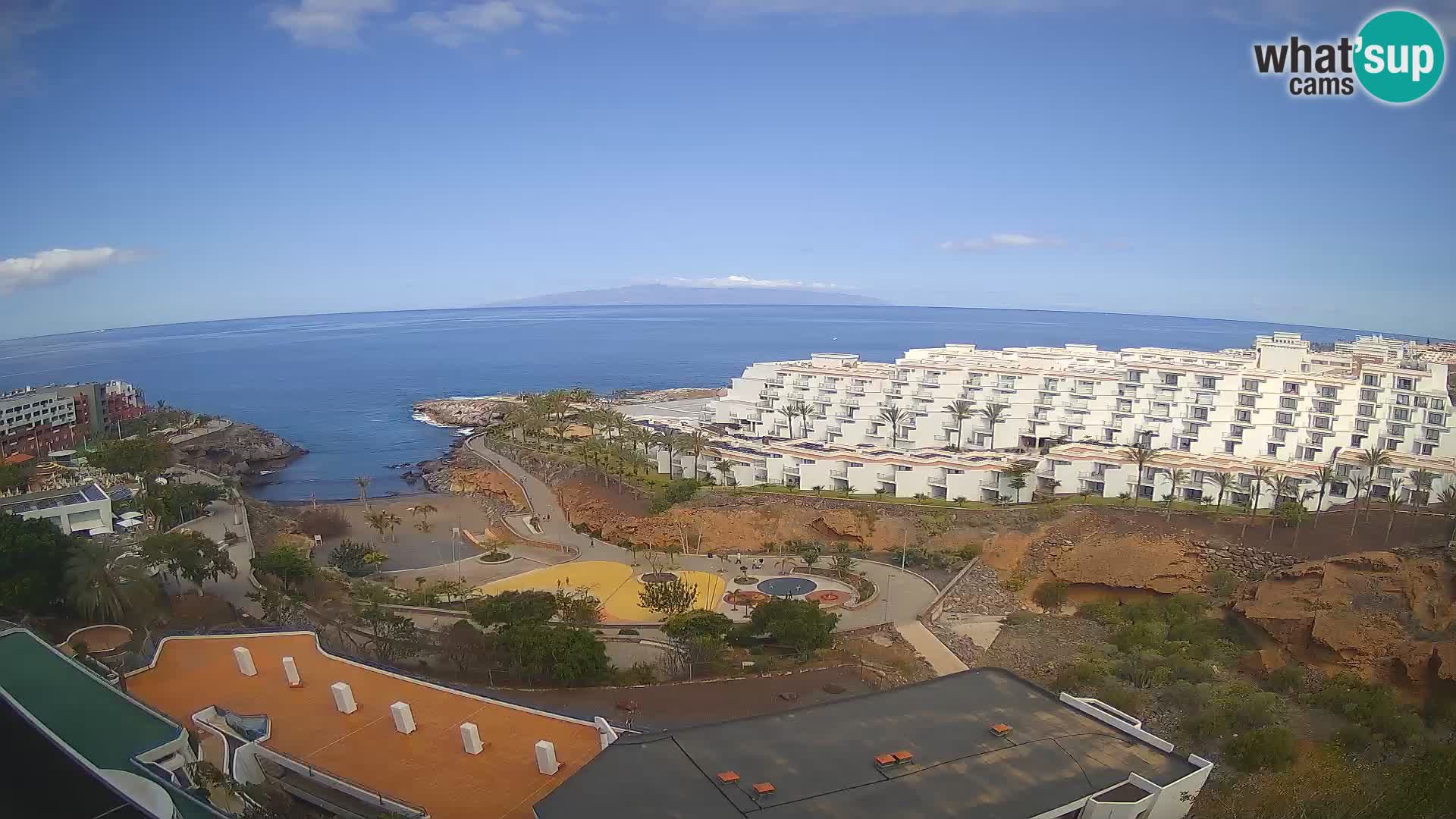 Live webcam Playa de Las Galgas – Playa Paraiso – La Gomera island – Adeje – Tenerife