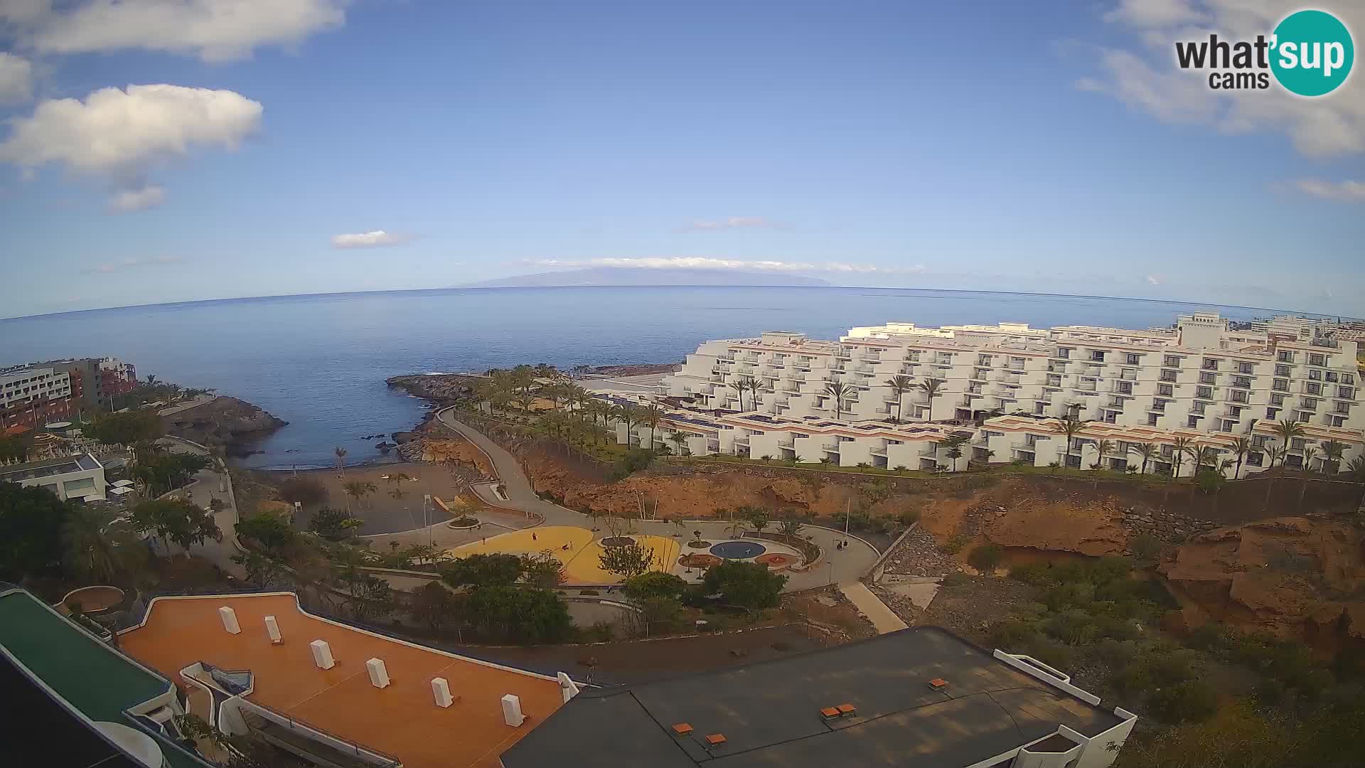 Spletna kamera v živo Las Galgas plaža – Playa Paraiso – otok La Gomera – Costa Adeje – Tenerife