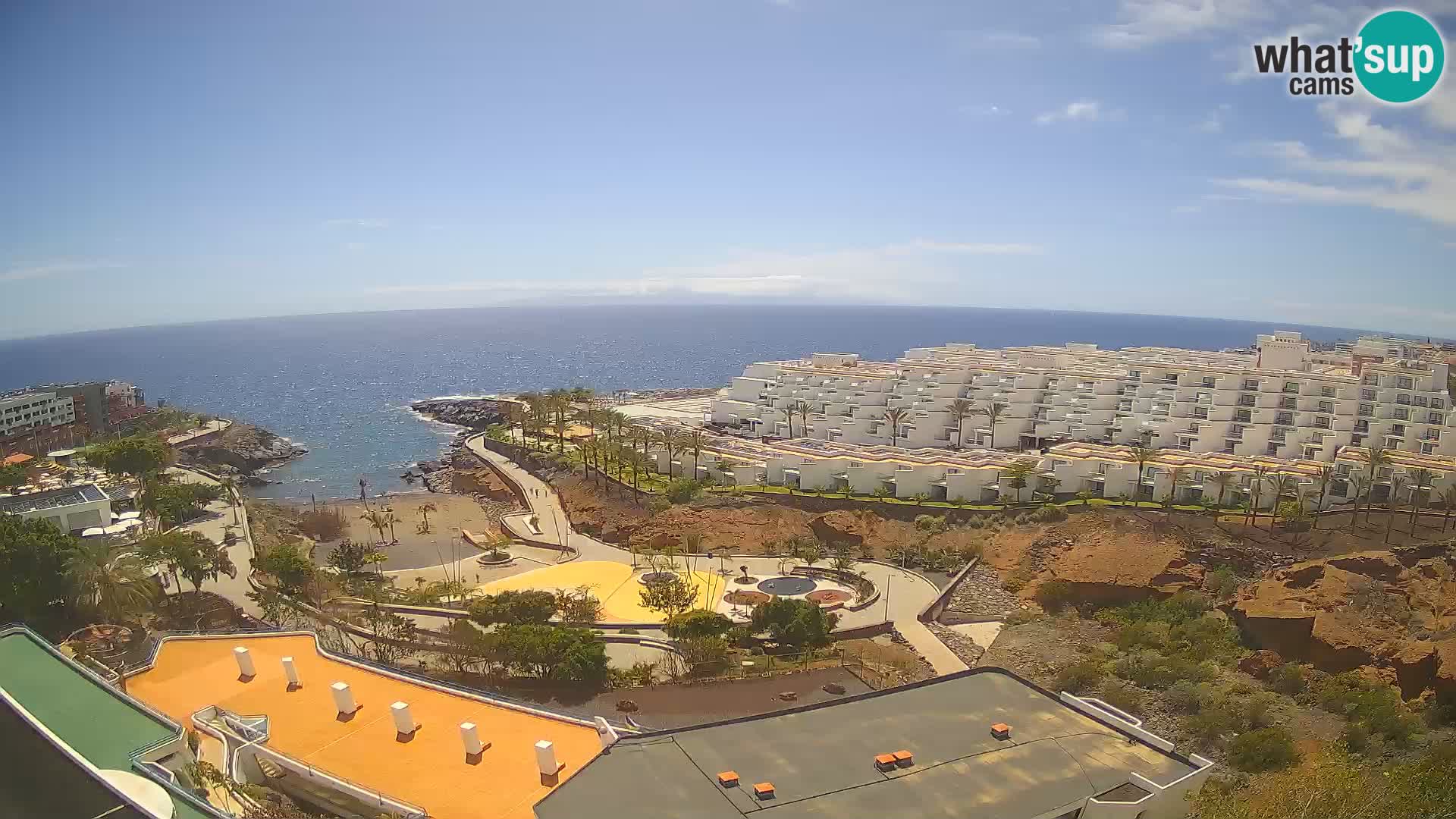 Live webcam Playa de Las Galgas – Playa Paraiso – La Gomera island – Adeje – Tenerife