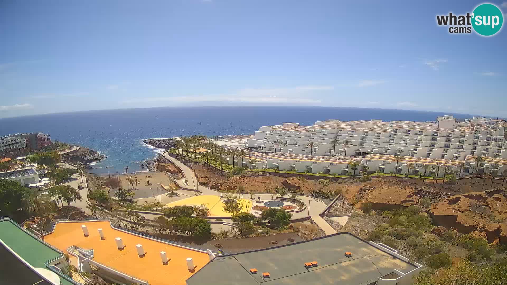 Live webcam Playa de Las Galgas – Playa Paraiso – La Gomera island – Adeje – Tenerife