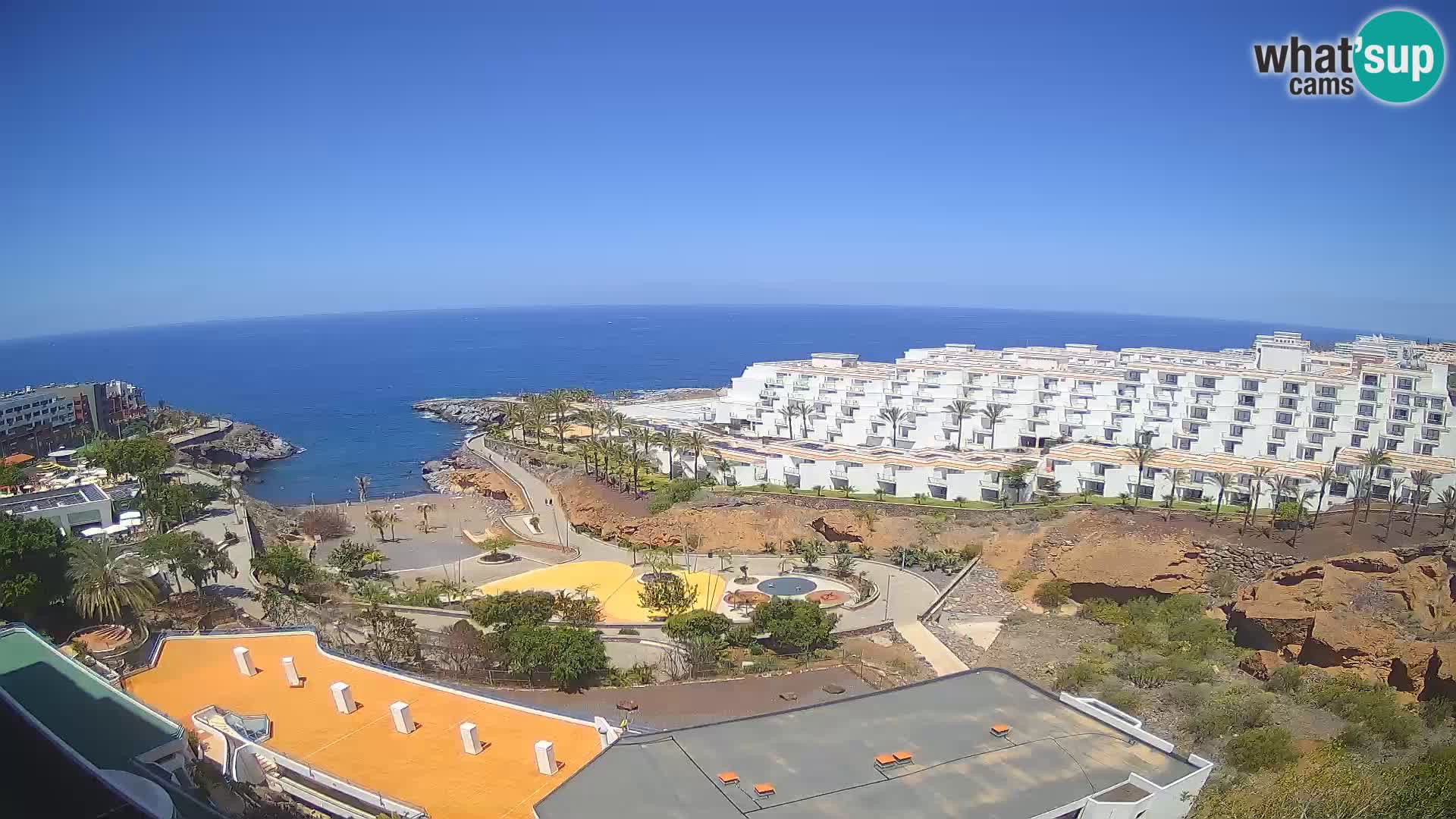 Live webcam Playa de Las Galgas – Playa Paraiso – La Gomera island – Adeje – Tenerife