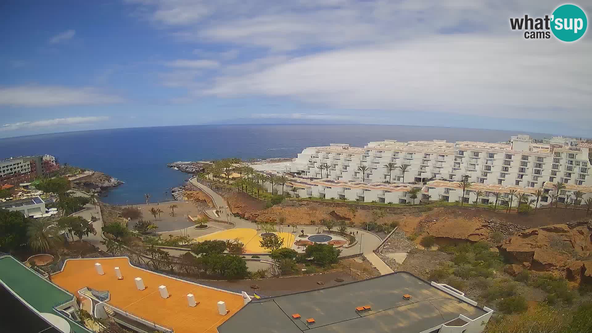 Spletna kamera v živo Las Galgas plaža – Playa Paraiso – otok La Gomera – Costa Adeje – Tenerife