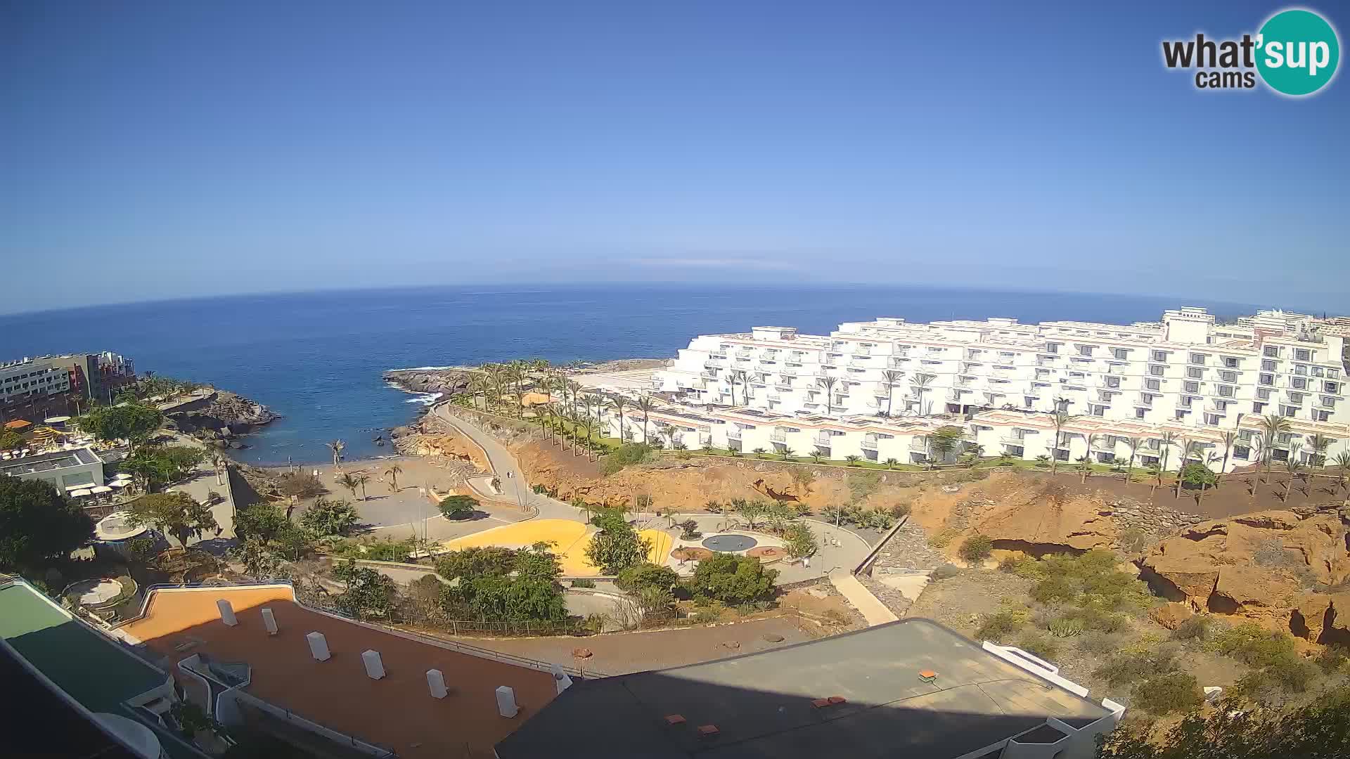 Live webcam Playa de Las Galgas – Playa Paraiso – La Gomera island – Adeje – Tenerife