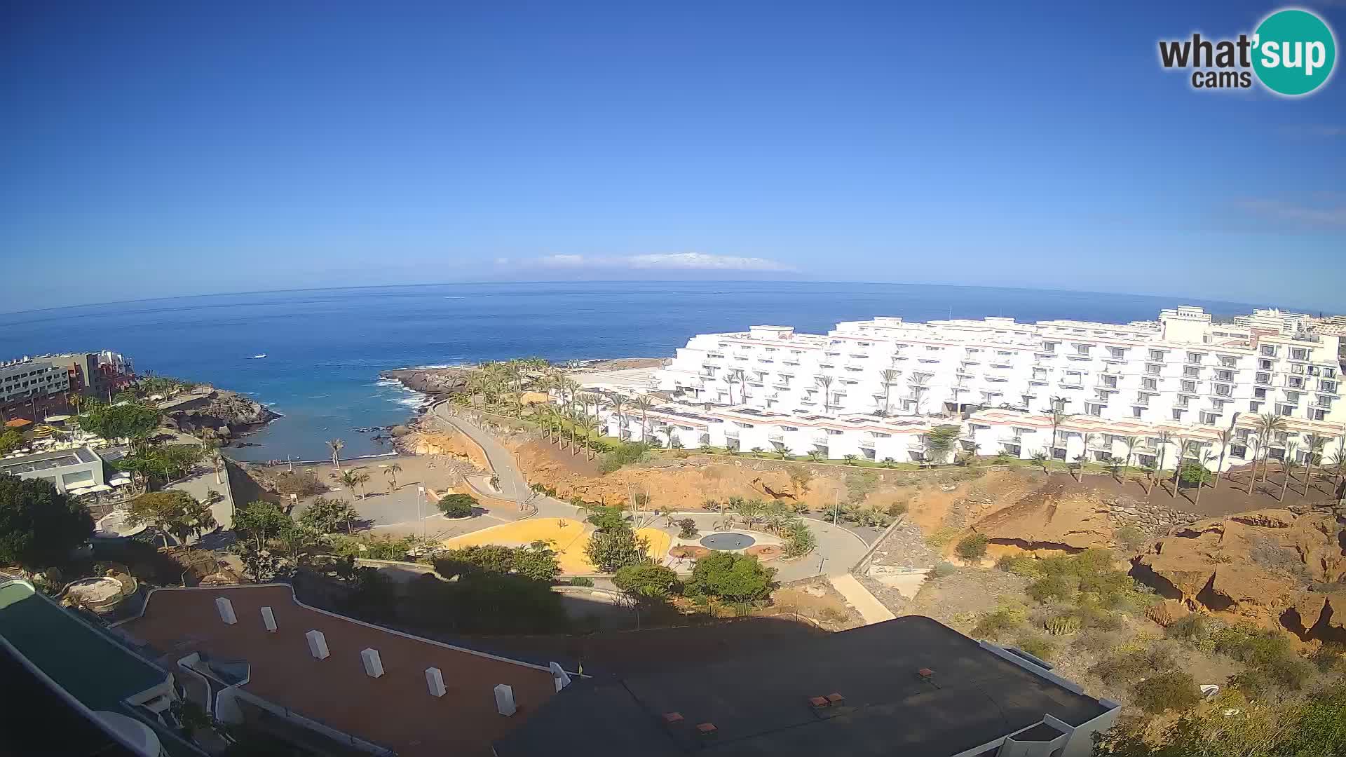 Live webcam Playa de Las Galgas – Playa Paraiso – La Gomera island – Adeje – Tenerife