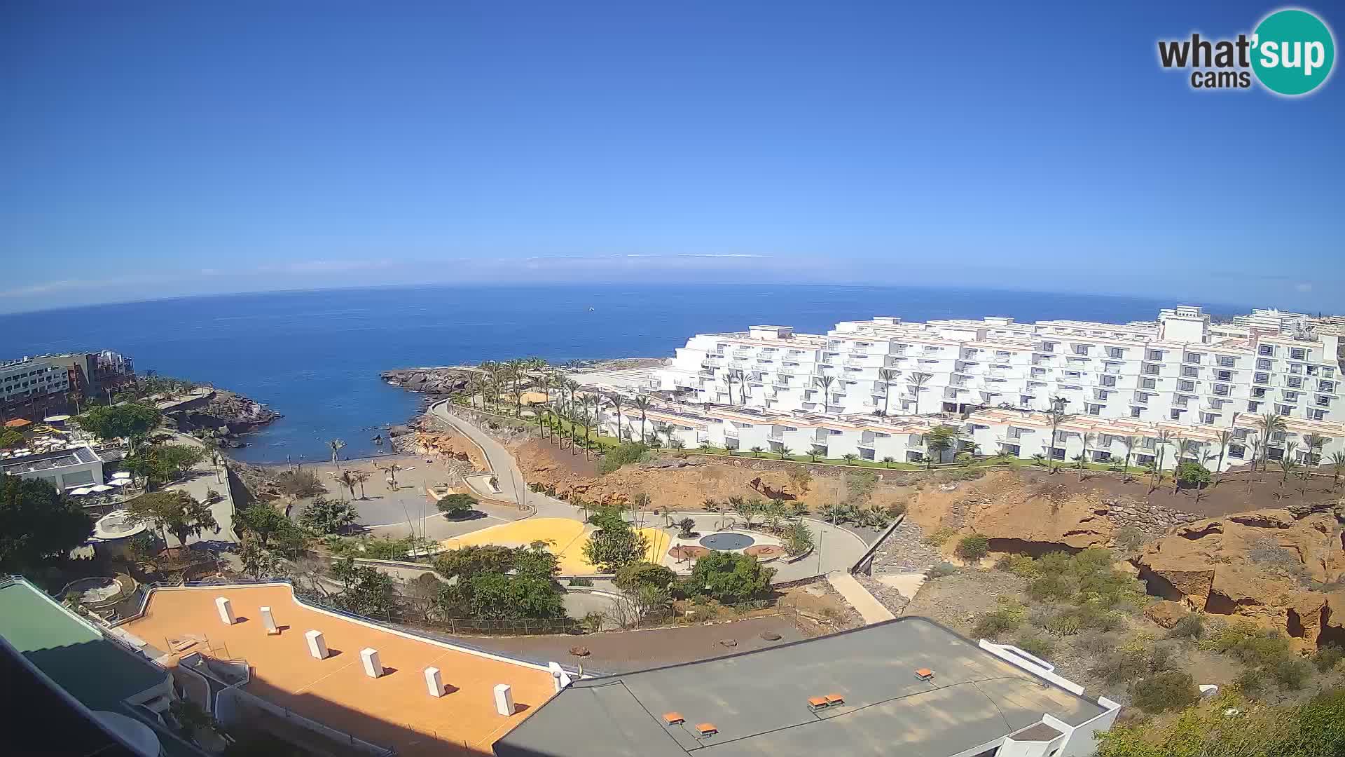 Spletna kamera v živo Las Galgas plaža – Playa Paraiso – otok La Gomera – Costa Adeje – Tenerife