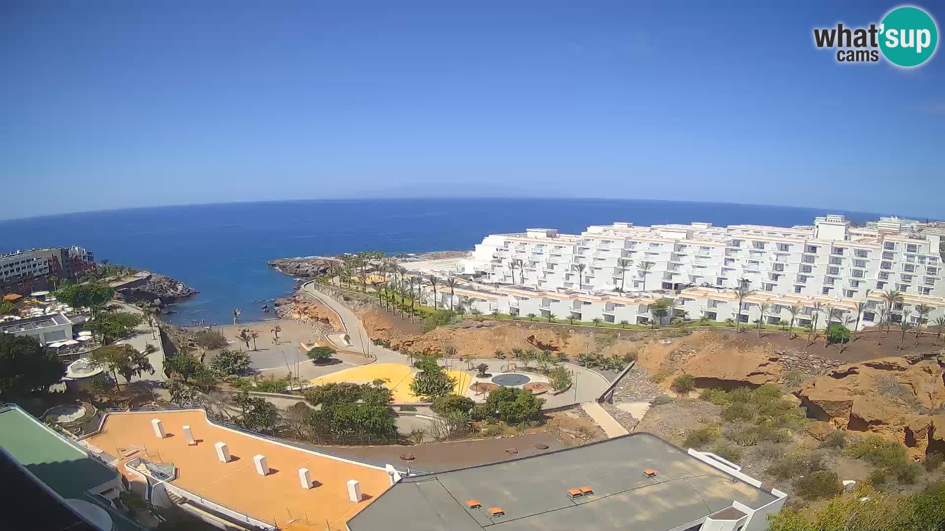 Live webcam Playa de Las Galgas – Playa Paraiso – La Gomera island – Adeje – Tenerife